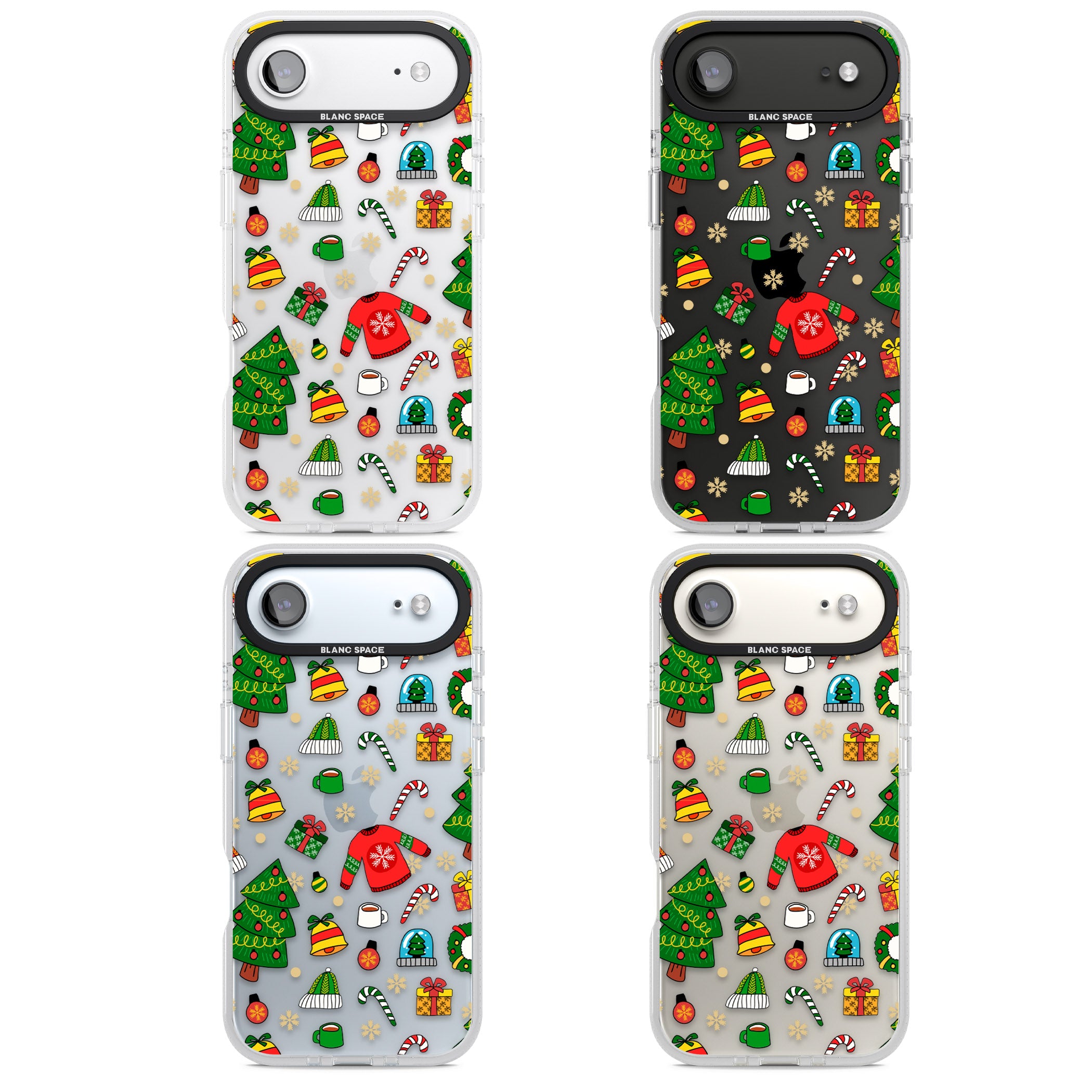 Christmas Mixture Pattern iPhone 17 Air Impact Air Clear Phone Case APT Impact Protection