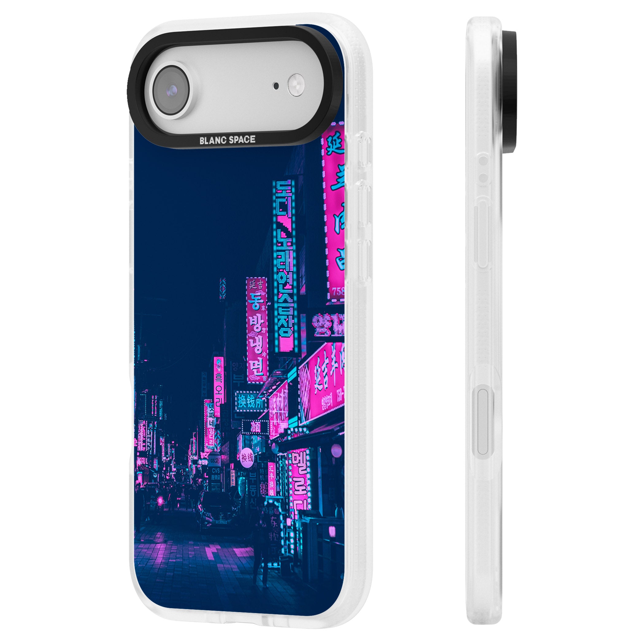 Neon Nights iPhone 17 Air Impact Air Clear Phone Case Side Profile