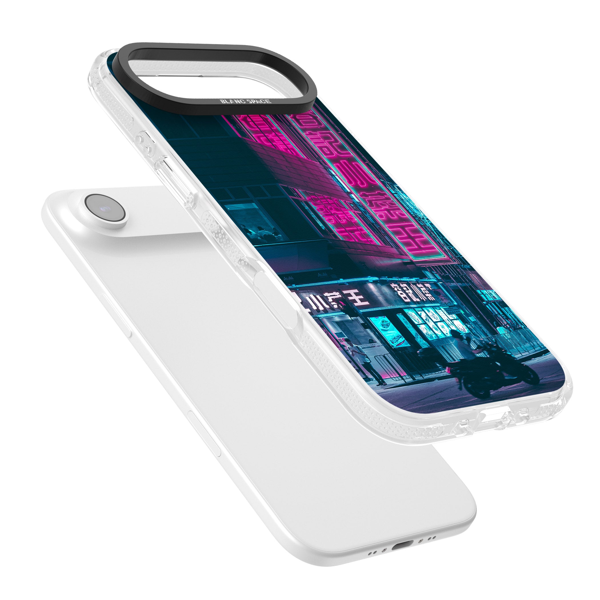 Neon City Ride iPhone 17 Air Impact Air Clear Phone Case Colours
