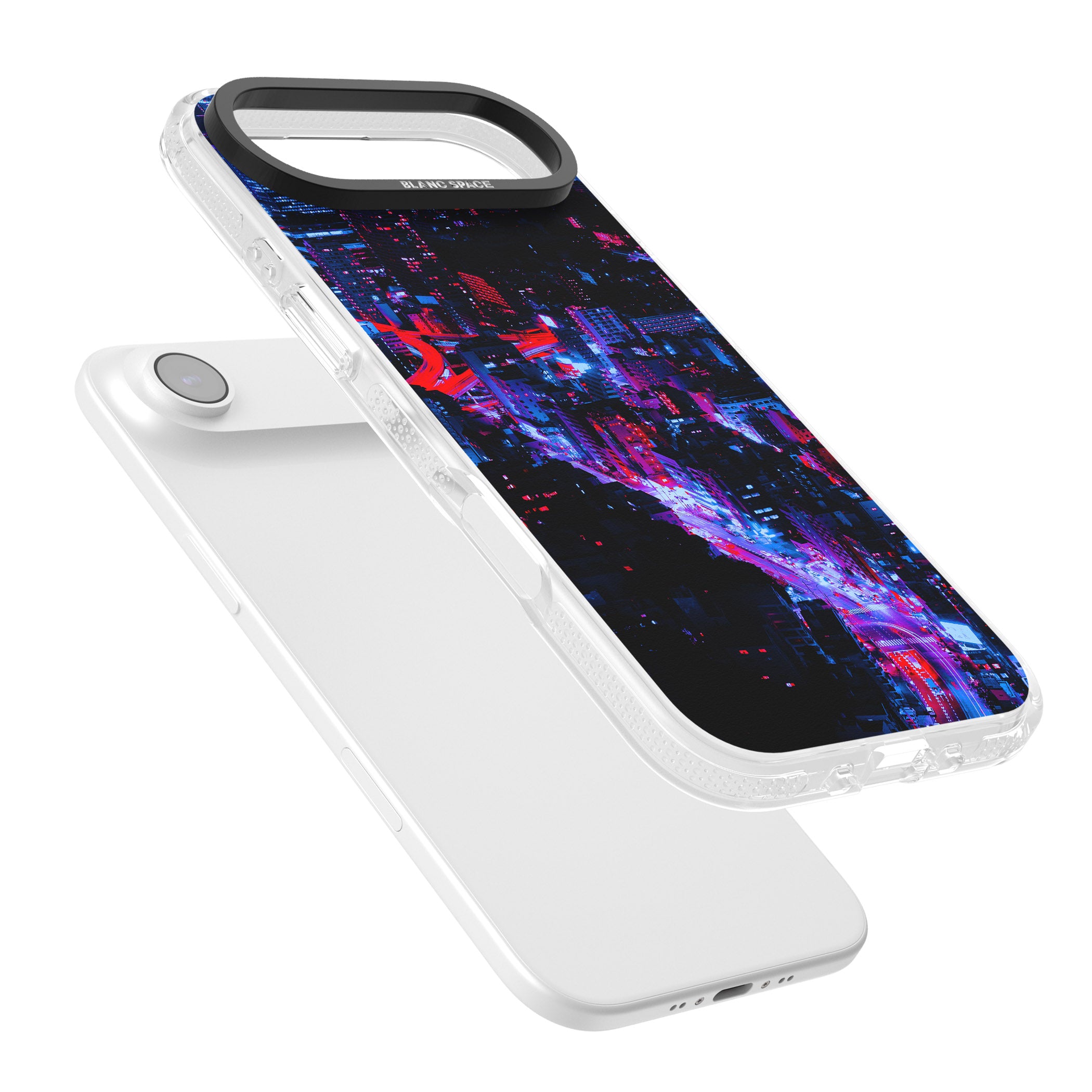 Neon Cityscape iPhone 17 Air Impact Air Clear Phone Case Colours