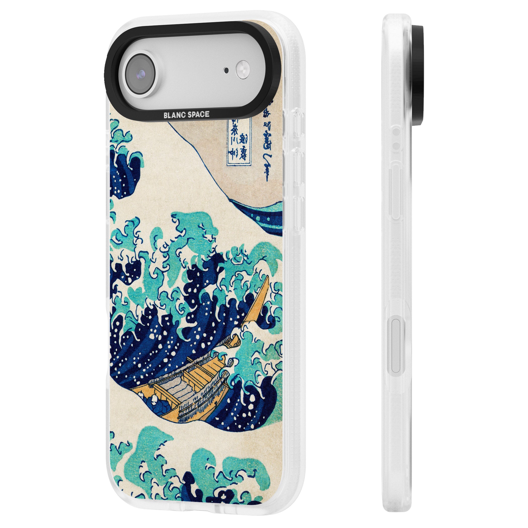 The Great Wave By Katsushika Hokusai iPhone 17 Air Impact Air Clear Phone Case Side Profile