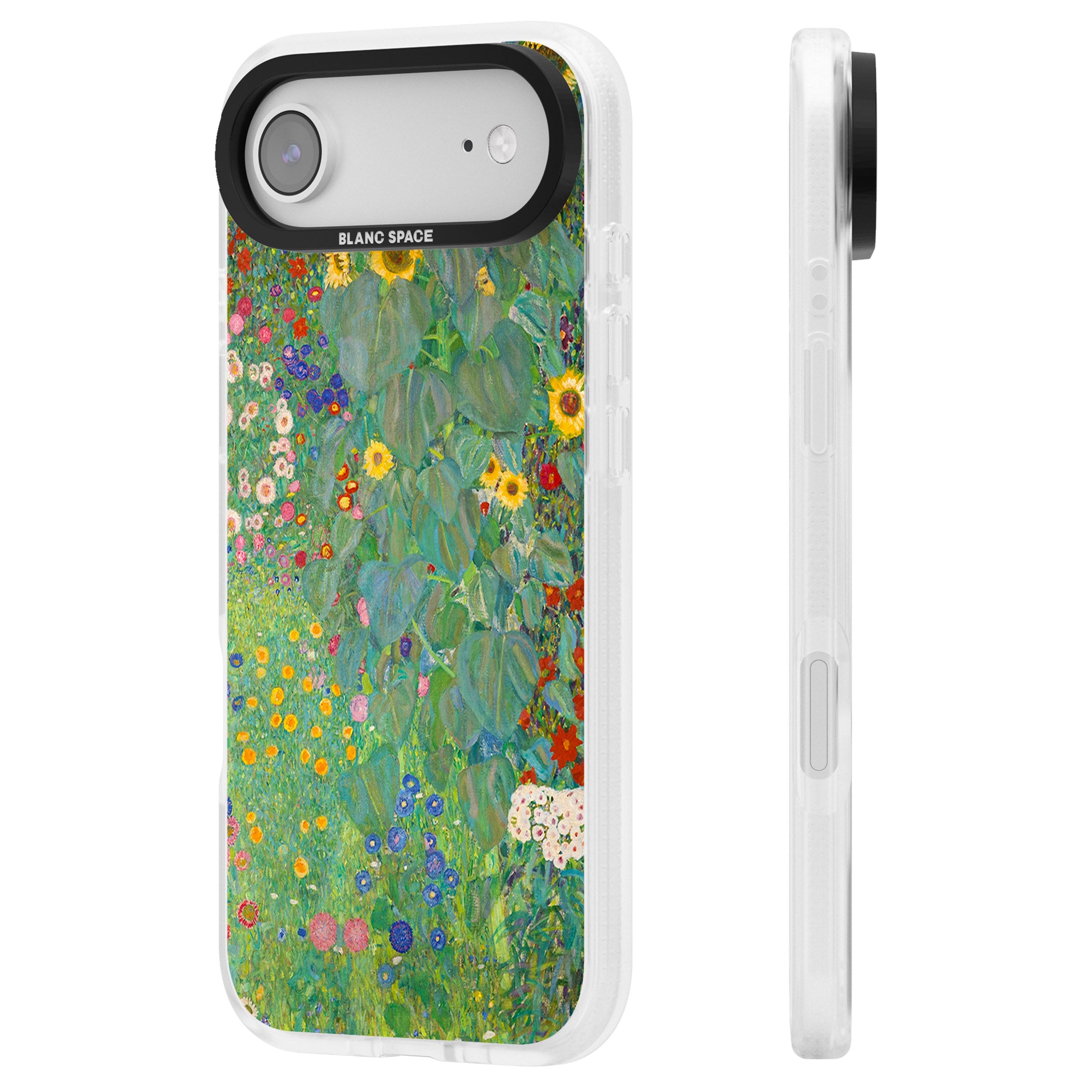 Farm Garden With Sunflowers iPhone 17 Air Impact Air Clear Phone Case Side Profile