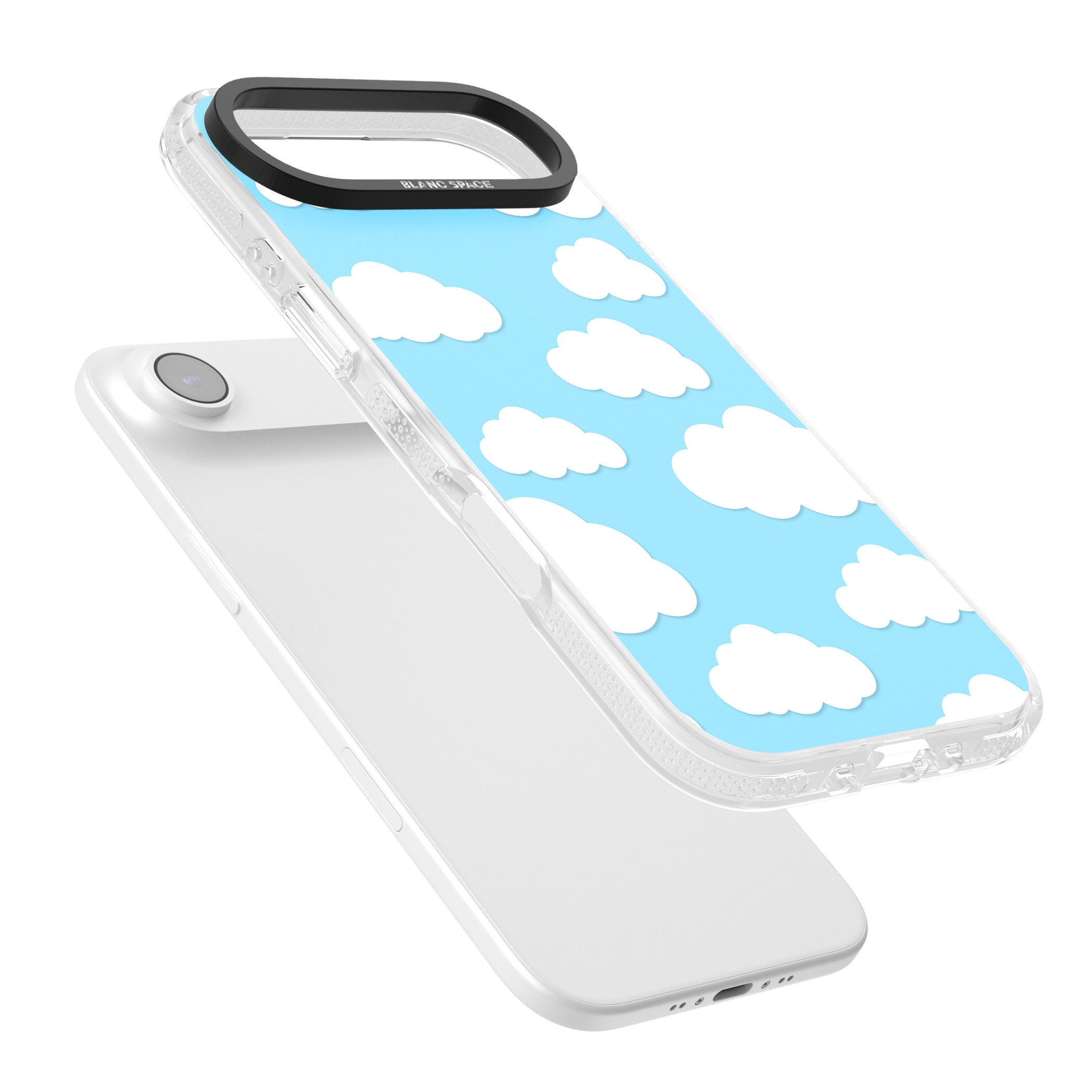 Blue Sky & Clouds Pattern iPhone 17 Air Impact Air Clear Phone Case Colours