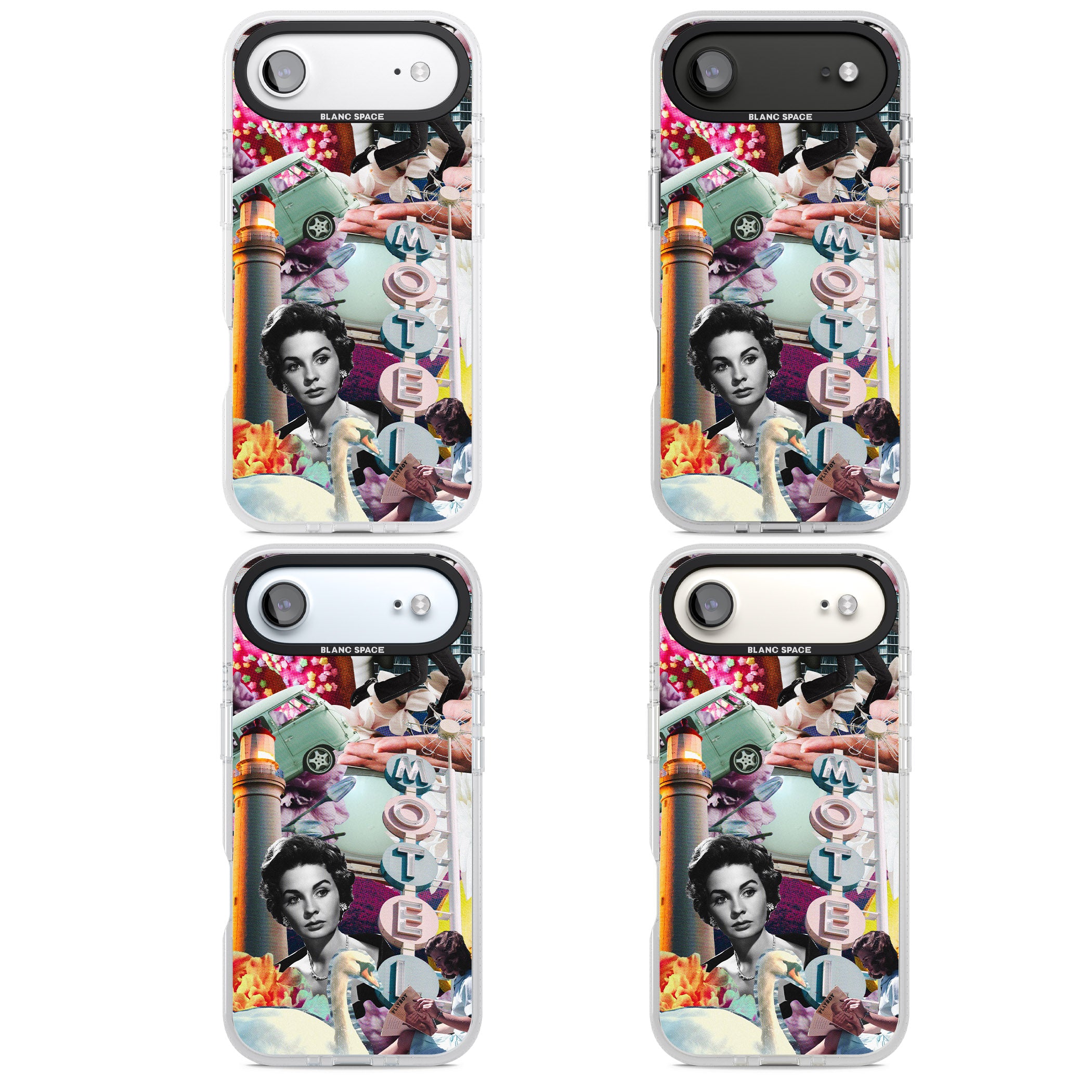 Retro Motel Collage iPhone 17 Air Impact Air Clear Phone Case APT Impact Protection