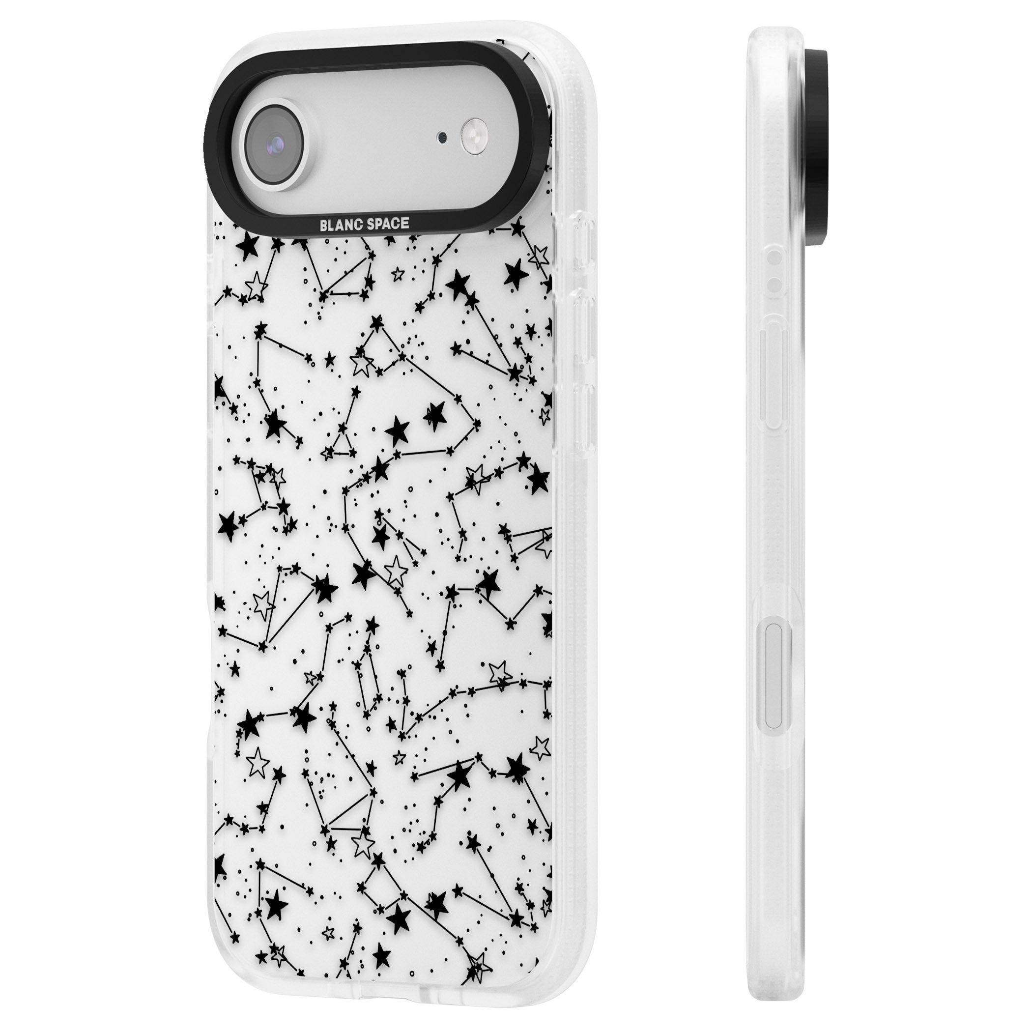 Midnight Constellations iPhone 17 Air Impact Air Clear Phone Case Side Profile