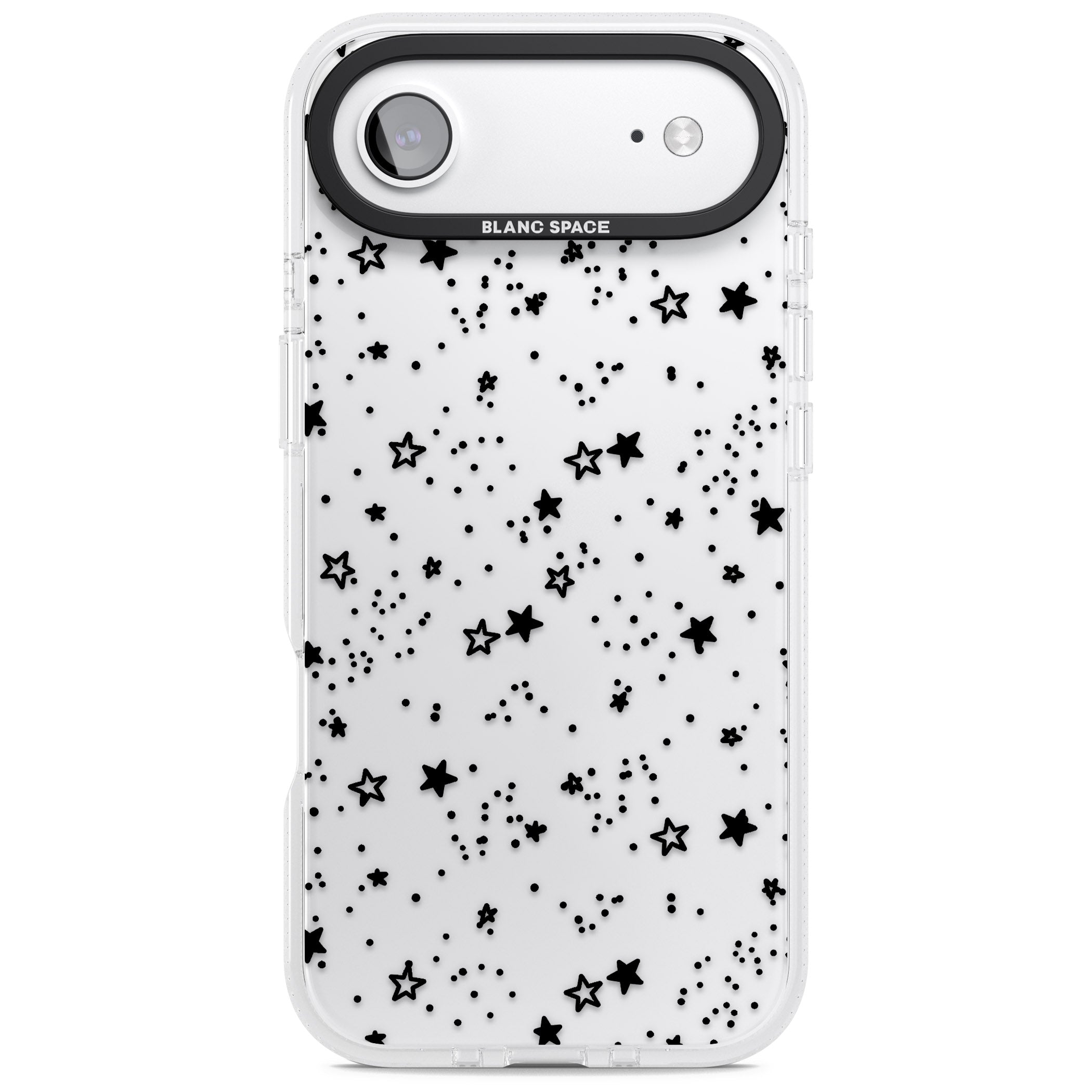 Black Star Speckle iPhone 17 Air Impact Air Clear Phone Case