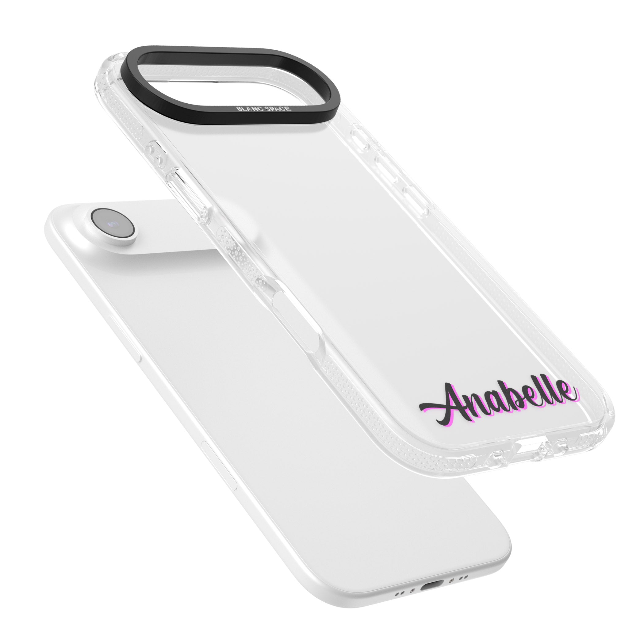 Personalised Cute Bottom Name iPhone 17 Air Impact Air Clear Phone Case Colours