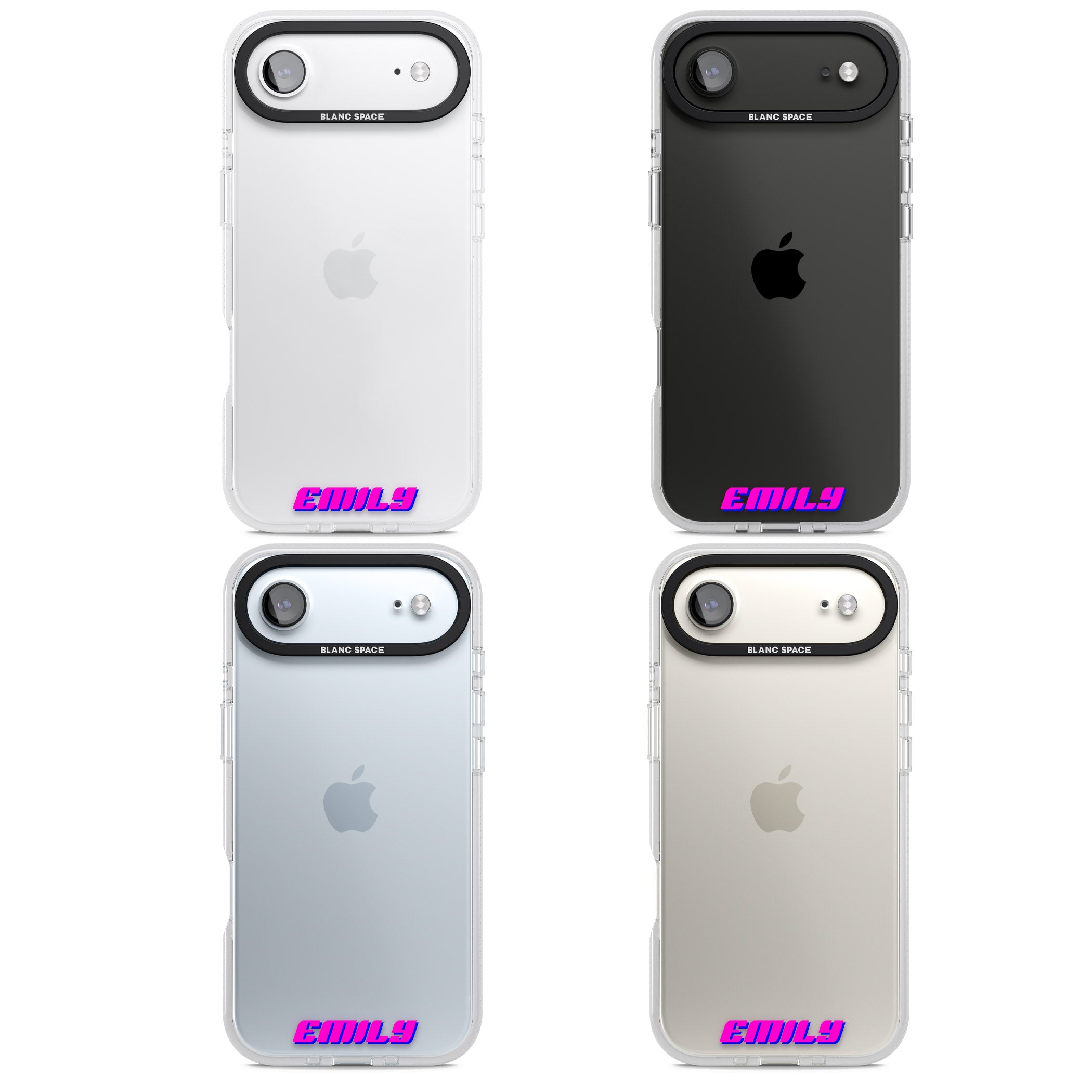 Personalised Cool Bottom Name iPhone 17 Air Impact Air Clear Phone Case APT Impact Protection