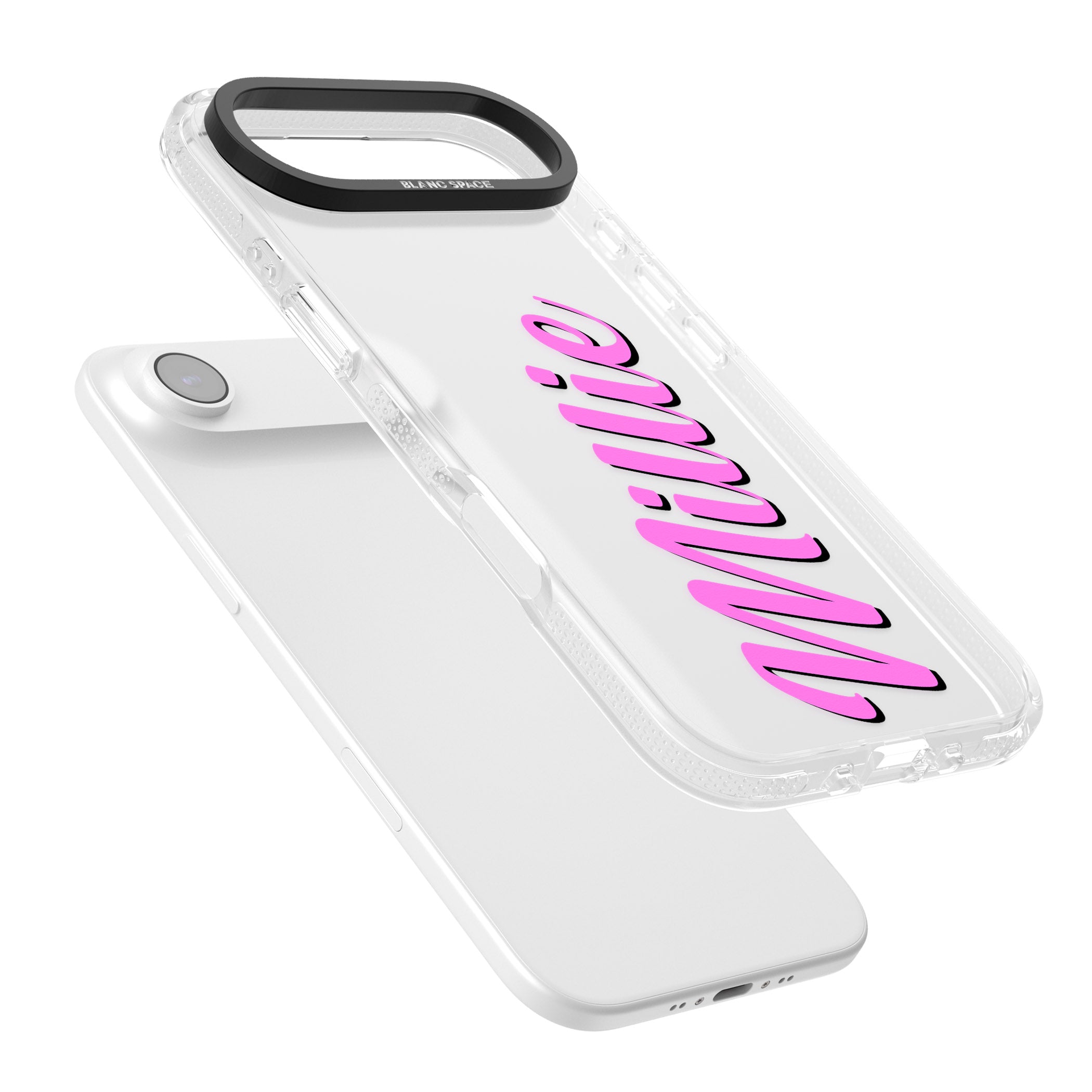 Personalised Cute Vertical Name iPhone 17 Air Impact Air Clear Phone Case Colours