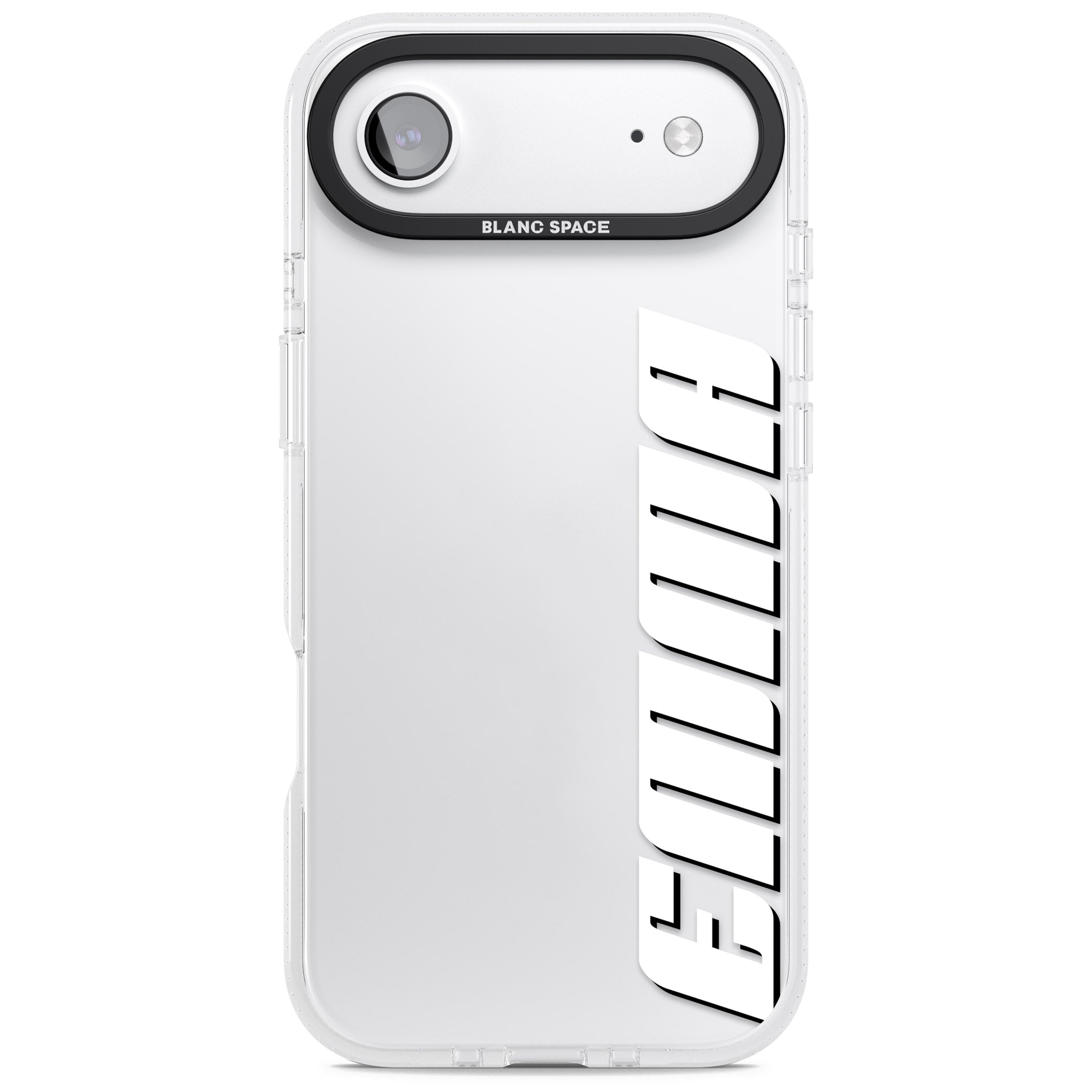 Personalised Vertical Bold Name iPhone 17 Air Impact Air Clear Phone Case