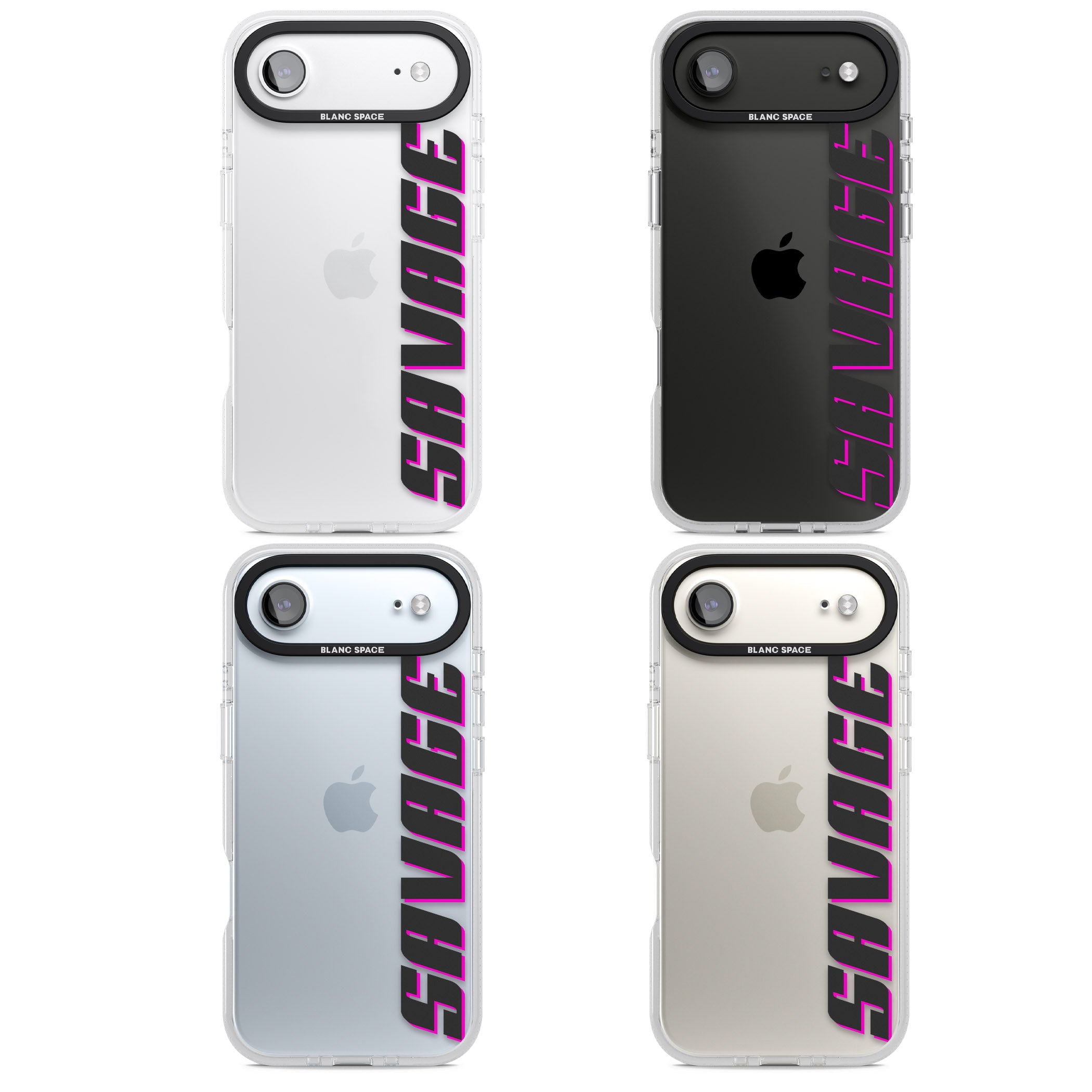 Personalised Cool Vertical Name iPhone 17 Air Impact Air Clear Phone Case APT Impact Protection