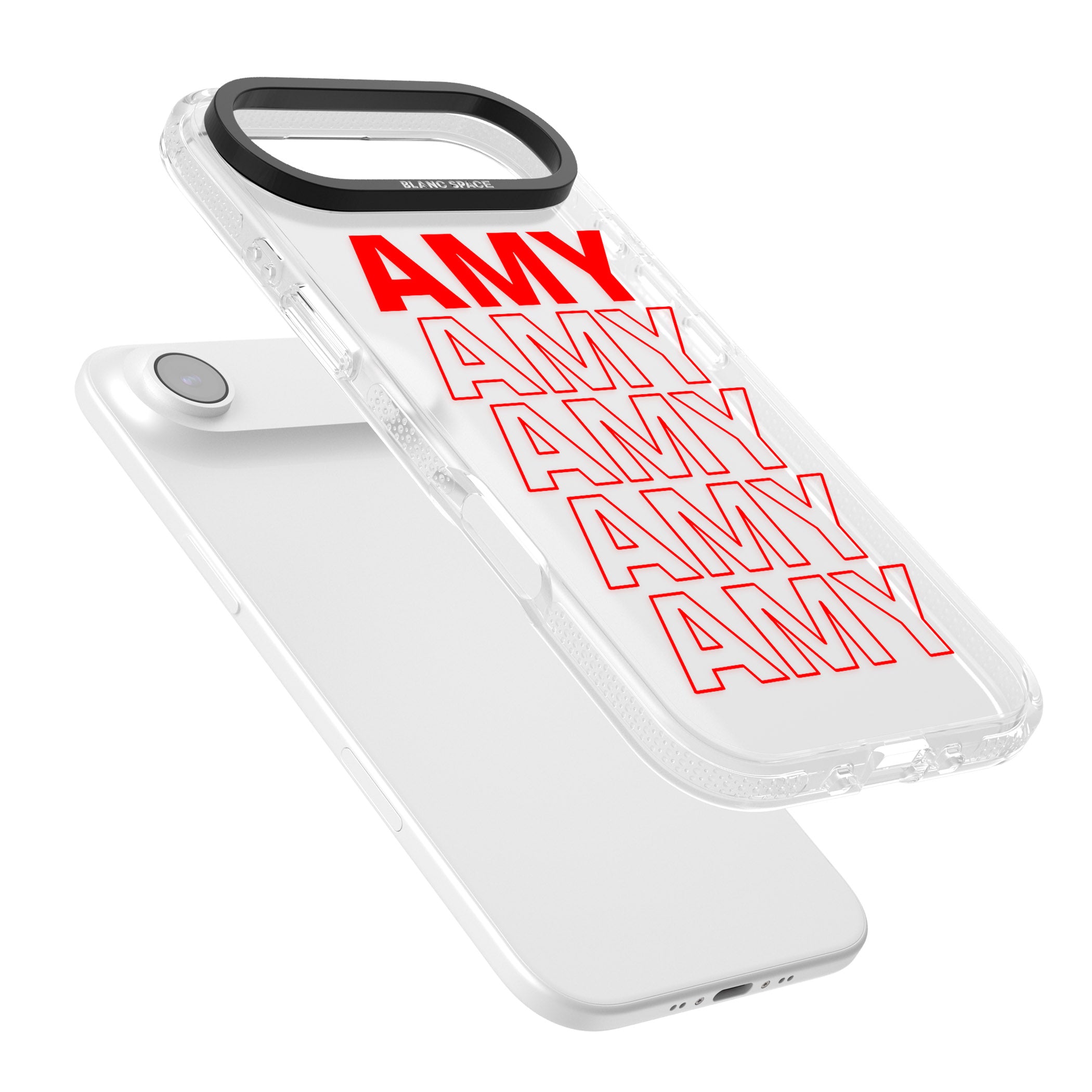 Personalised Bold Name Repeat iPhone 17 Air Impact Air Clear Phone Case Colours