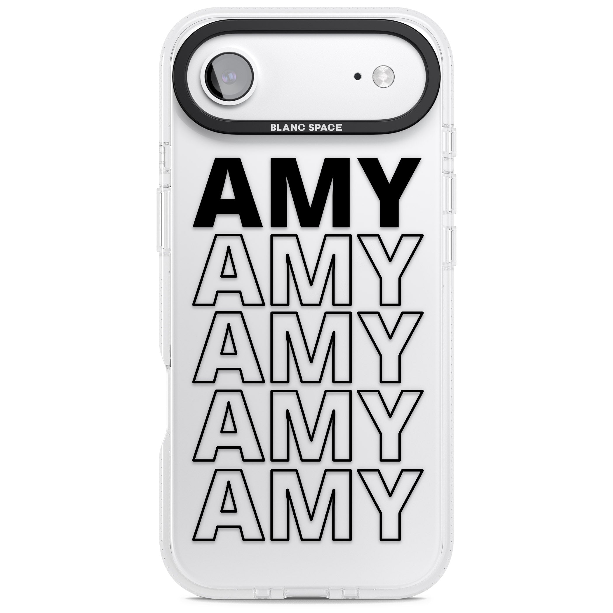 Personalised Bold Continous Name iPhone 17 Air Impact Air Clear Phone Case