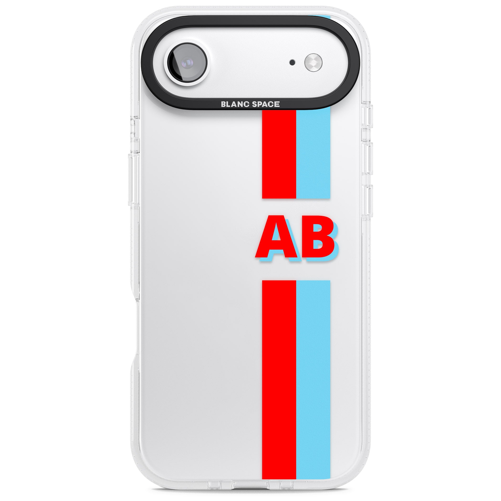 Personalised Bold Striped iPhone 17 Air Impact Air Clear Phone Case