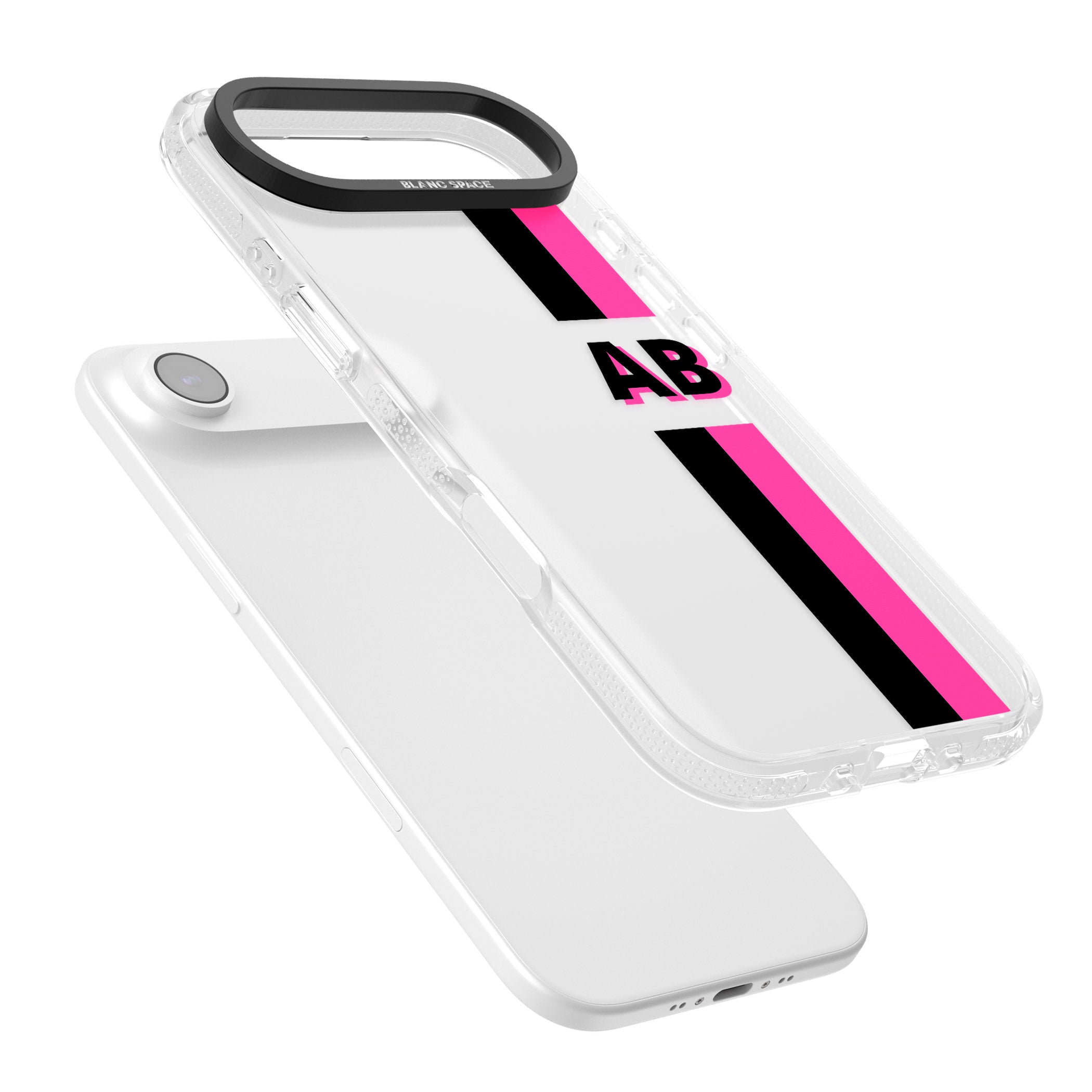 Personalised Bold Name Stripe iPhone 17 Air Impact Air Clear Phone Case Colours