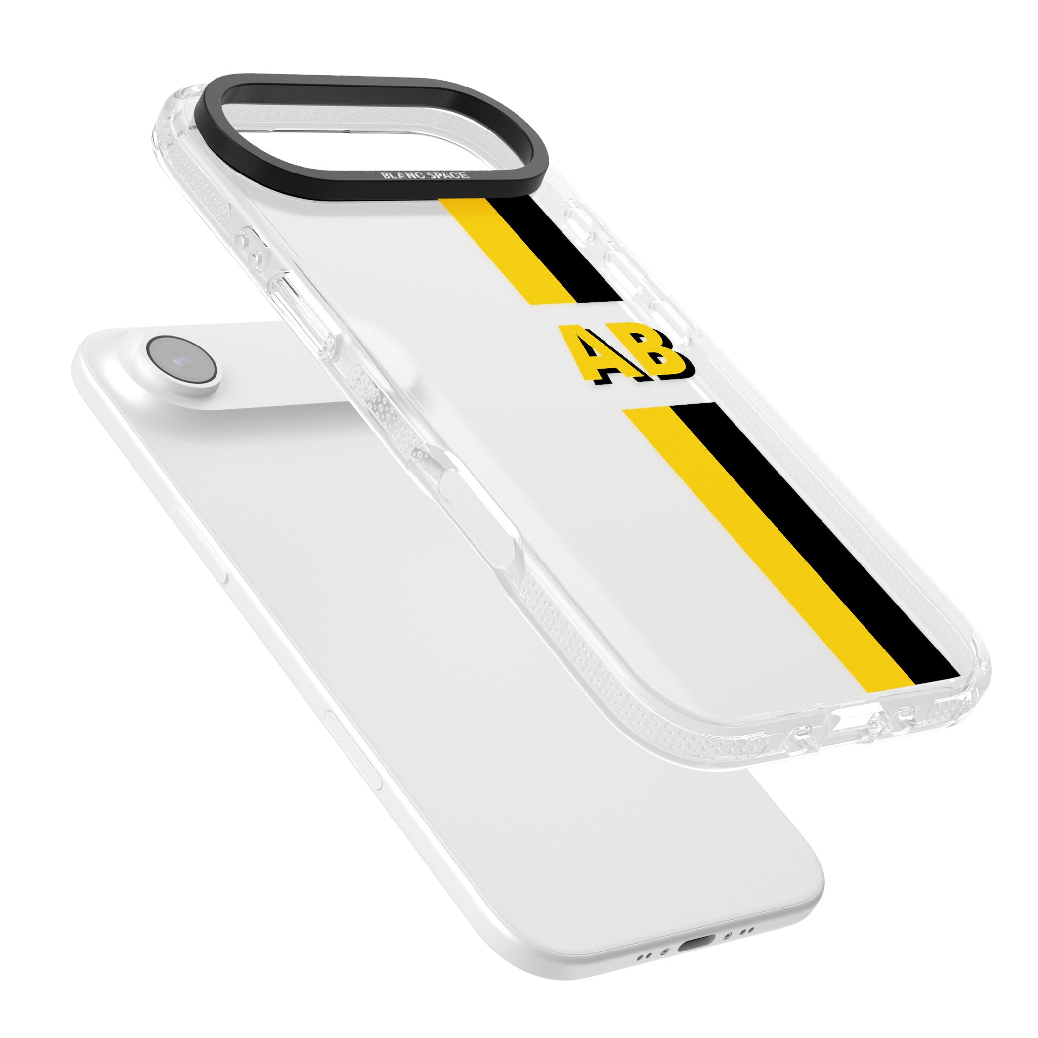 Personalised Bold Name Striped iPhone 17 Air Impact Air Clear Phone Case Colours