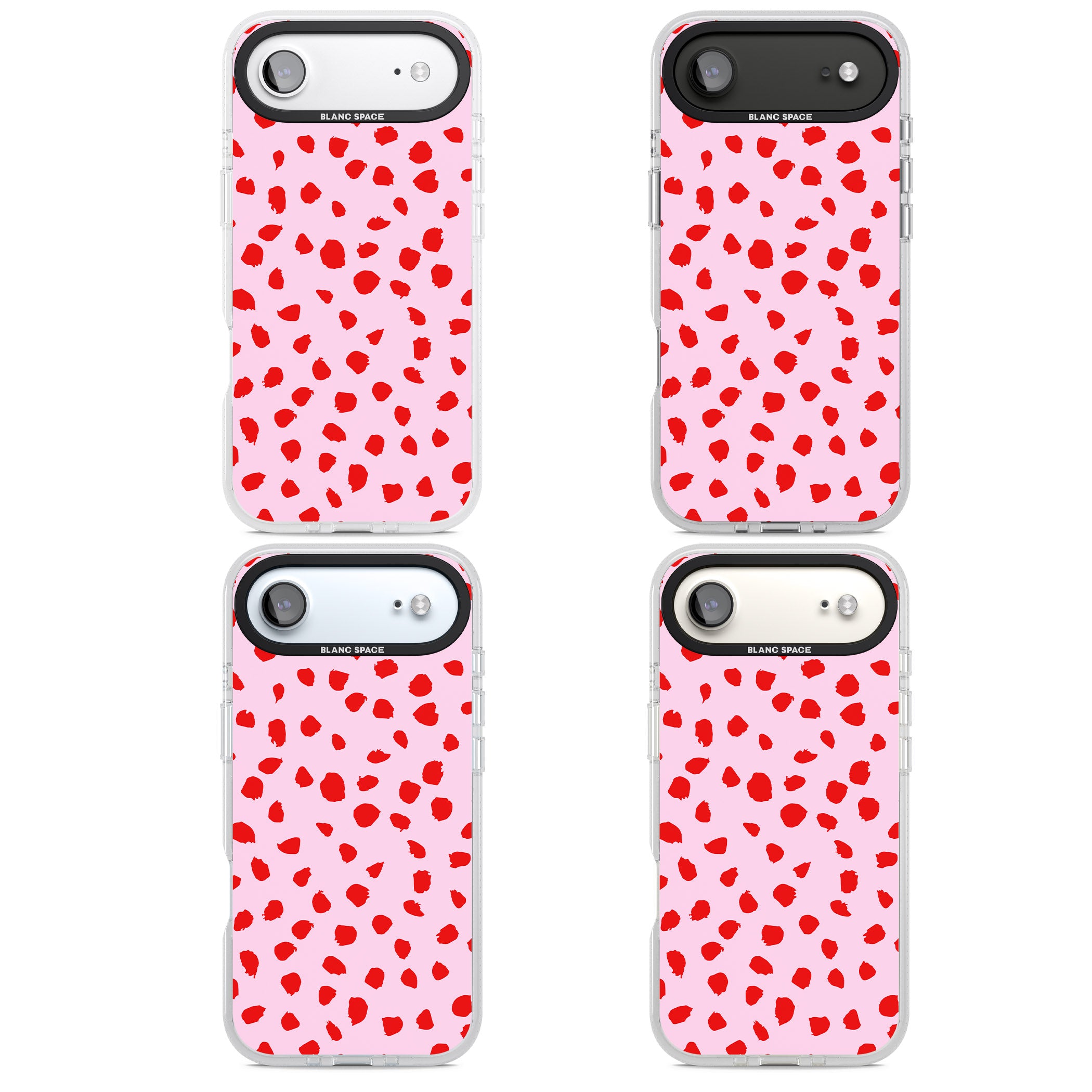 Red Polka Dot iPhone 17 Air Impact Air Clear Phone Case APT Impact Protection