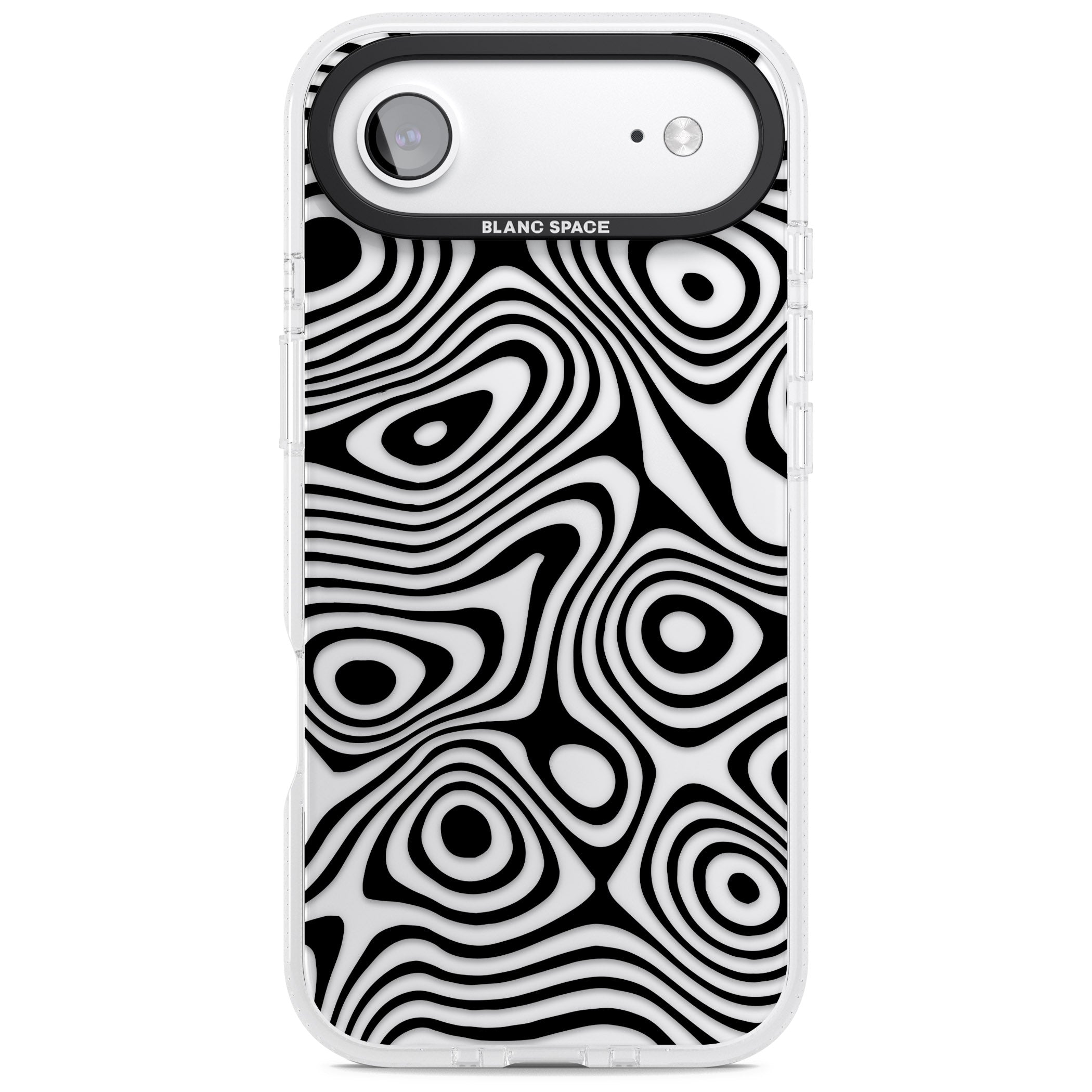 Dark Topographic Map iPhone 17 Air Impact Air Clear Phone Case