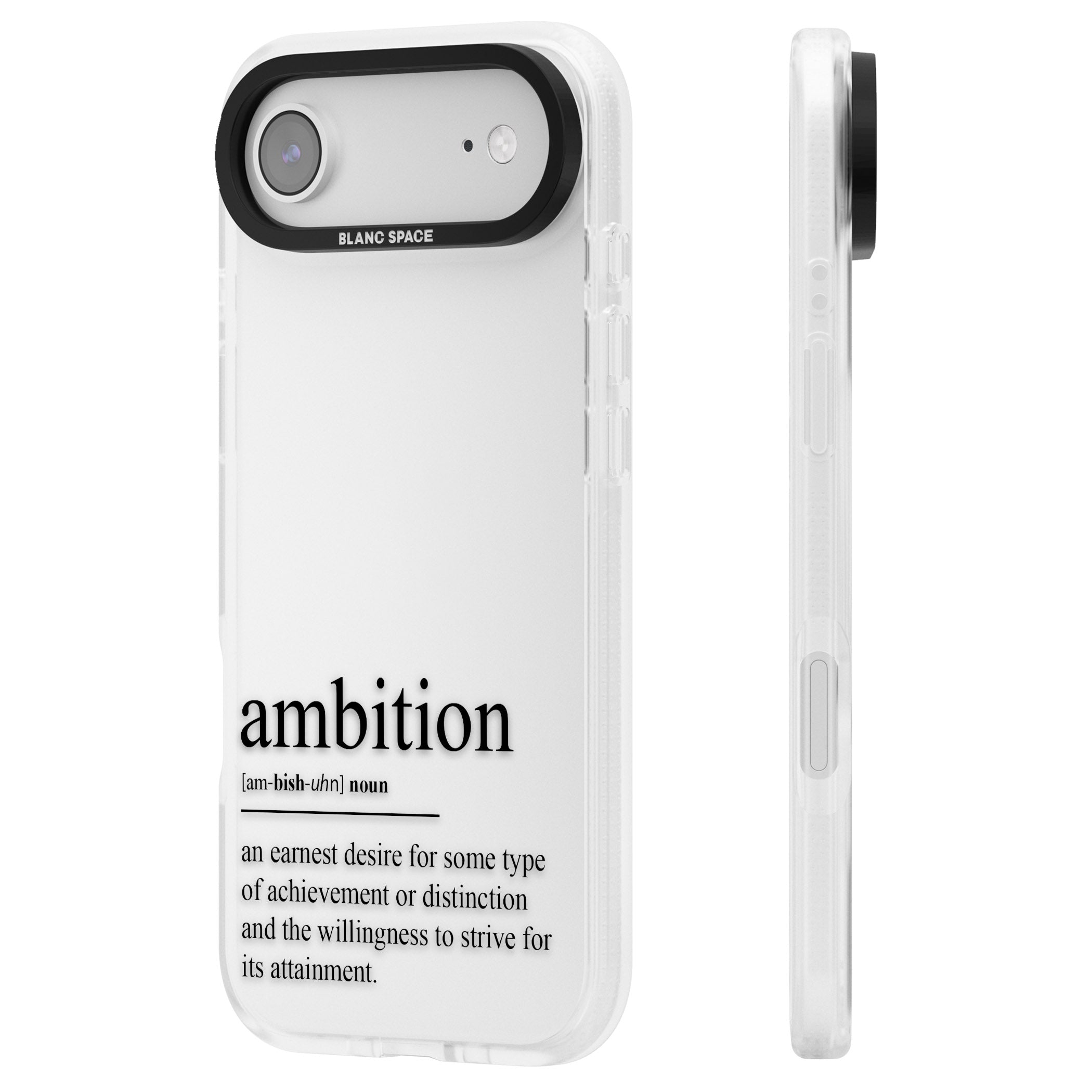 Ambition iPhone 17 Air Impact Air Clear Phone Case Side Profile
