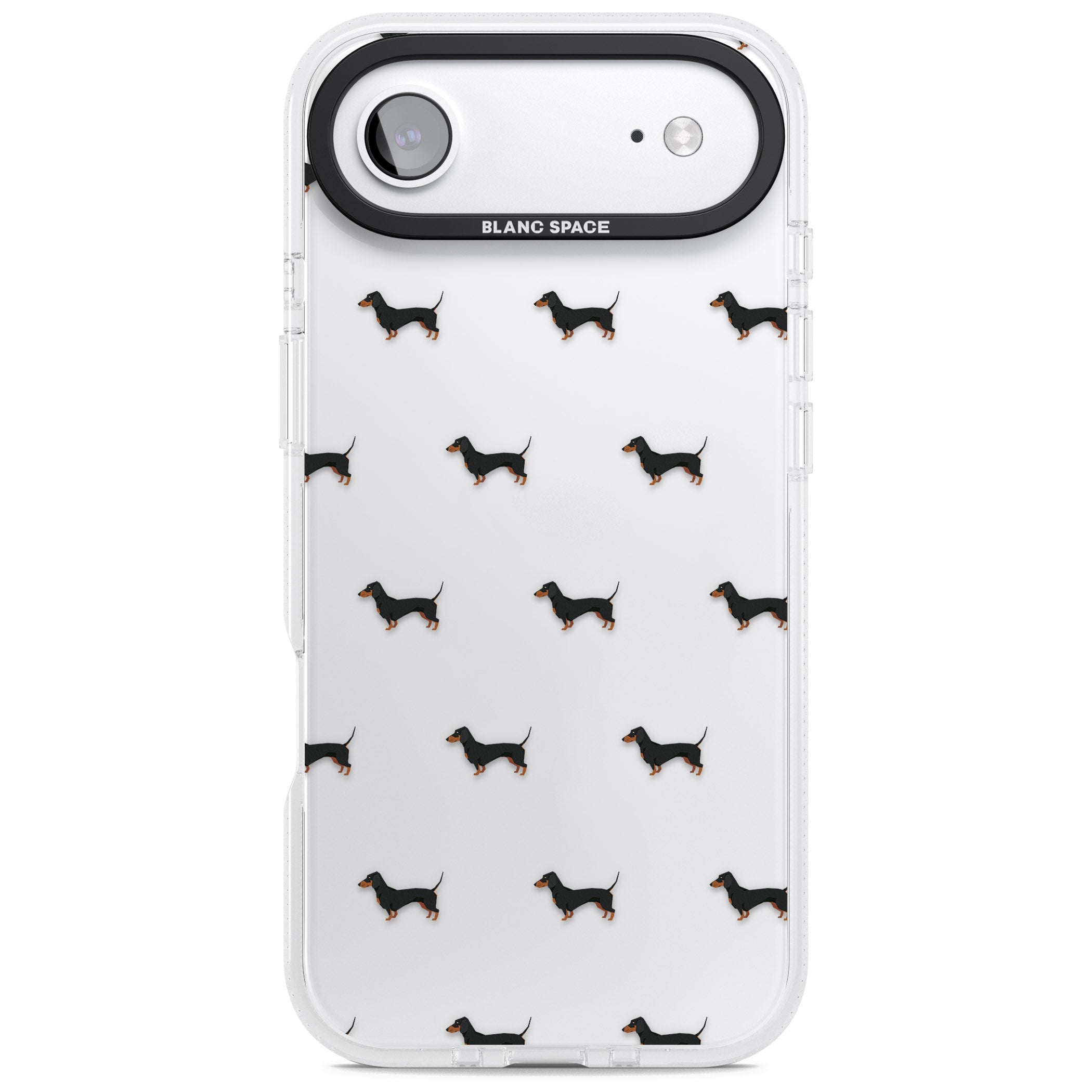 Dachshund Pattern Clear iPhone 17 Air Impact Air Clear Phone Case