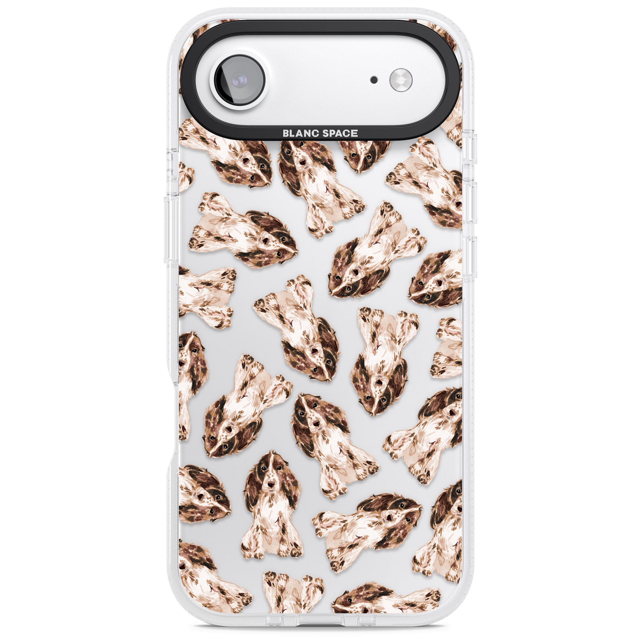 Cocker Spaniel (Brown) Watercolour Dog Pattern iPhone 17 Air Impact Air Clear Phone Case