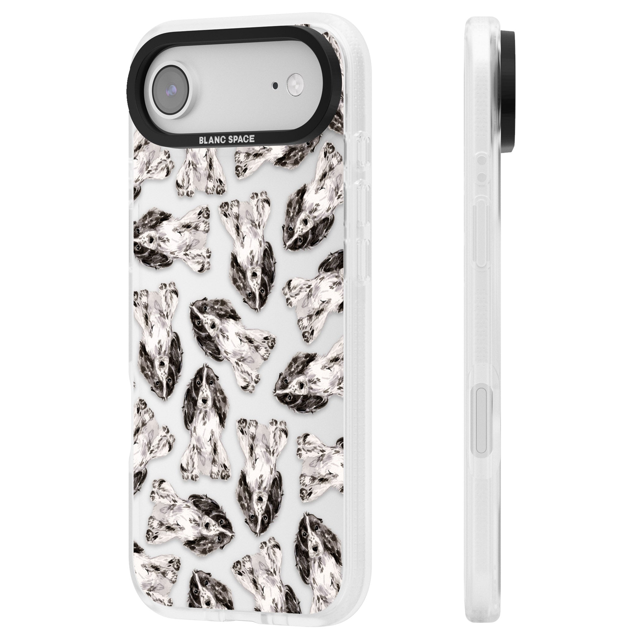 Cocker Spaniel Watercolor Elegance iPhone 17 Air Impact Air Clear Phone Case Side Profile