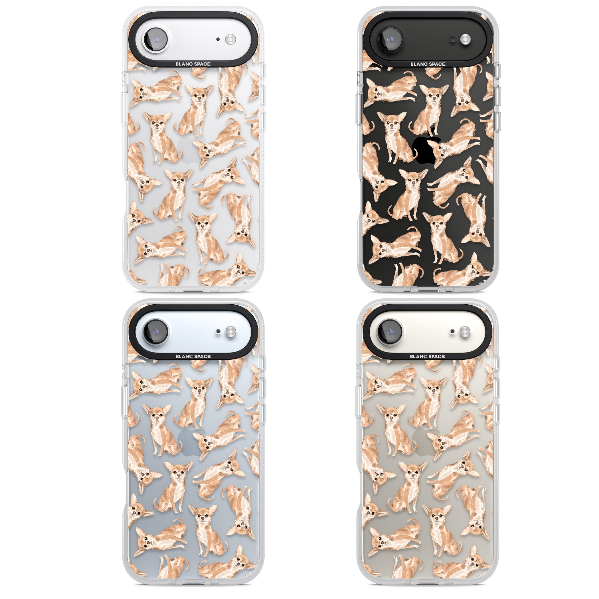 Chihuahua Watercolour Dog Pattern iPhone 17 Air Impact Air Clear Phone Case APT Impact Protection