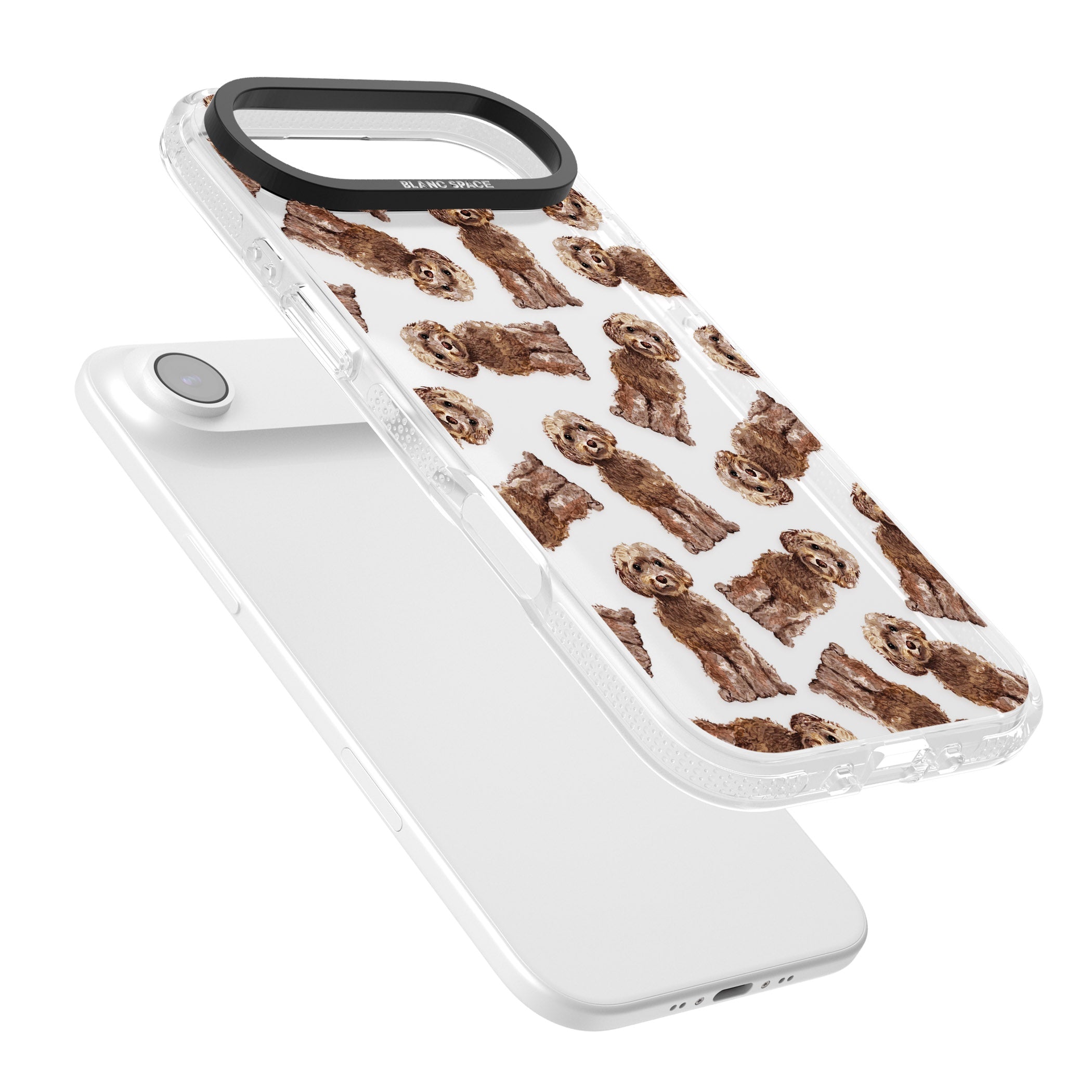 Brown Dog Pattern iPhone 17 Air Impact Air Clear Phone Case Colours