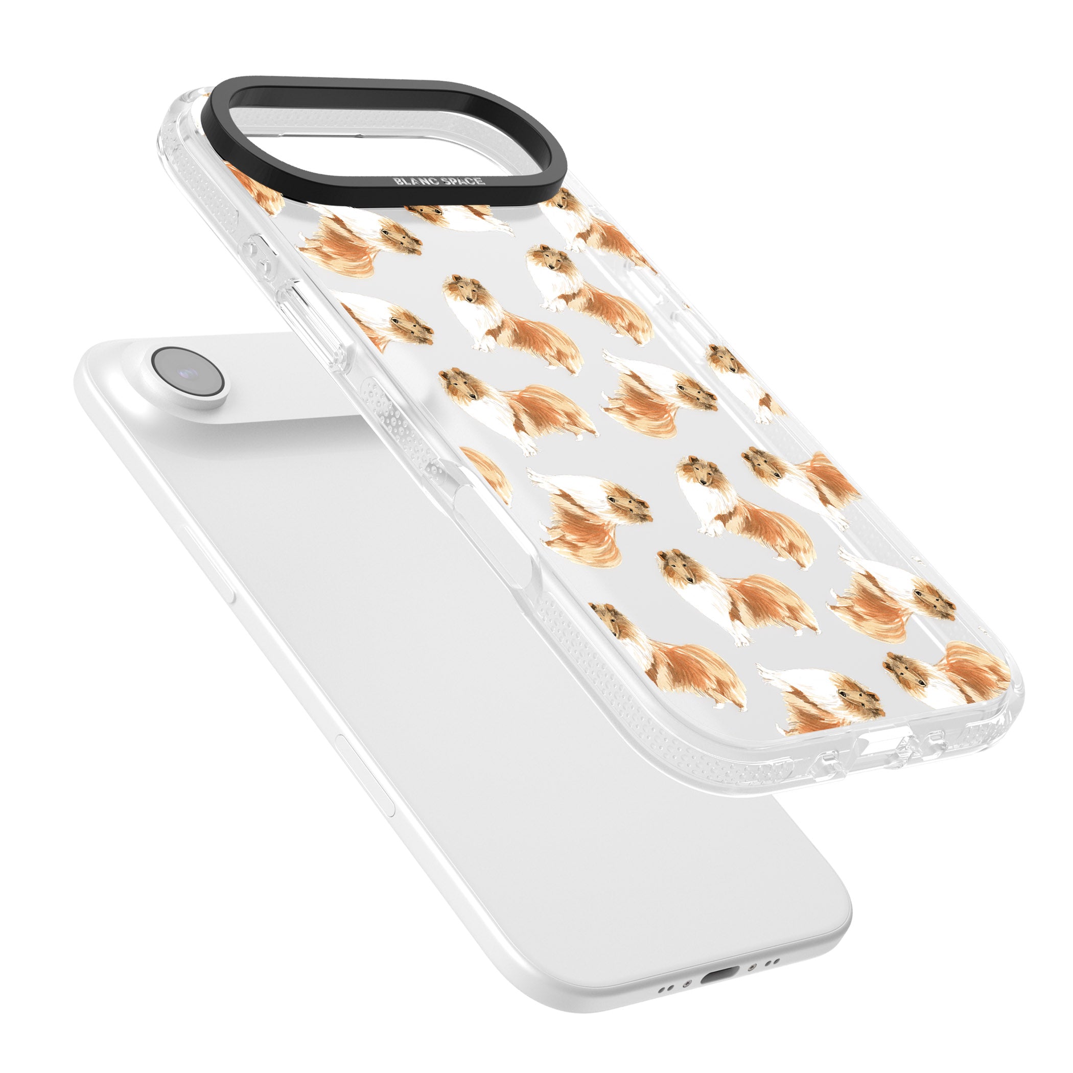 Collie Watercolor iPhone 17 Air Impact Air Clear Phone Case Colours