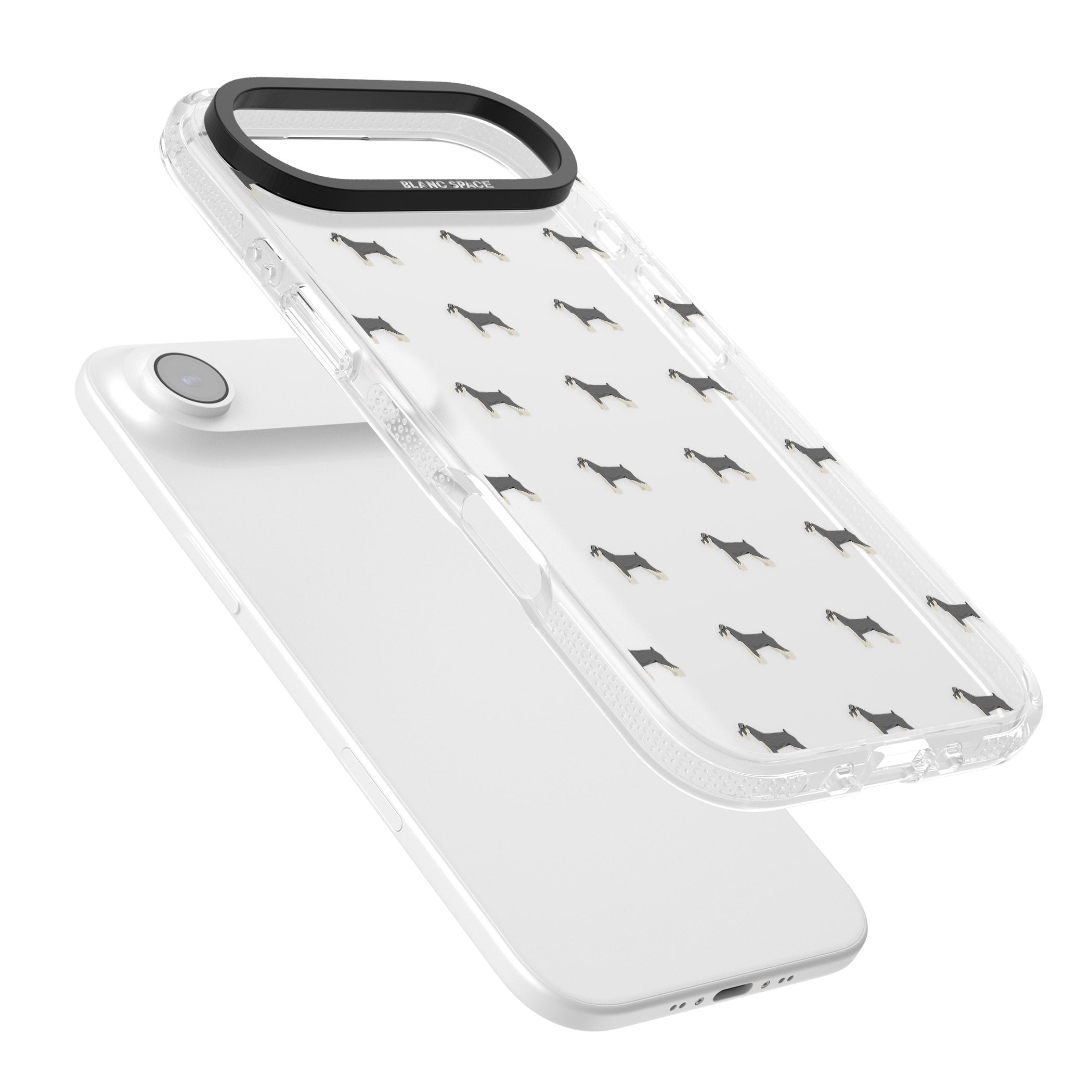Schnauzer Dog Pattern iPhone 17 Air Impact Air Clear Phone Case Colours