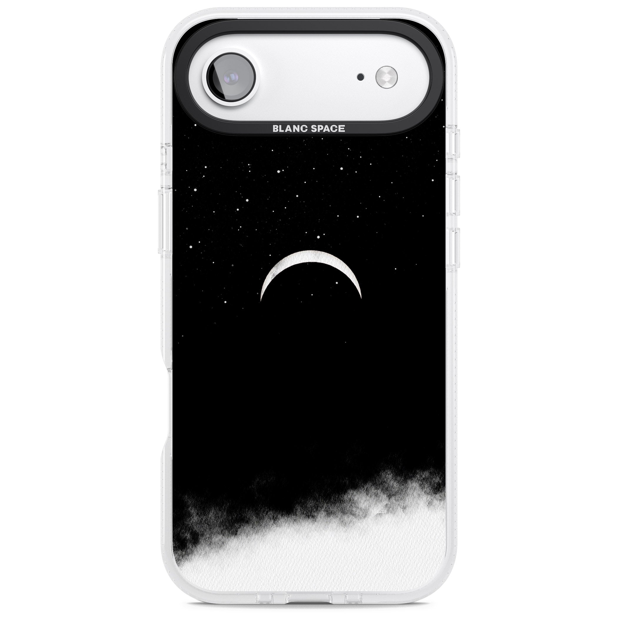 Crescent Moon Night Sky iPhone 17 Air Impact Air Clear Phone Case