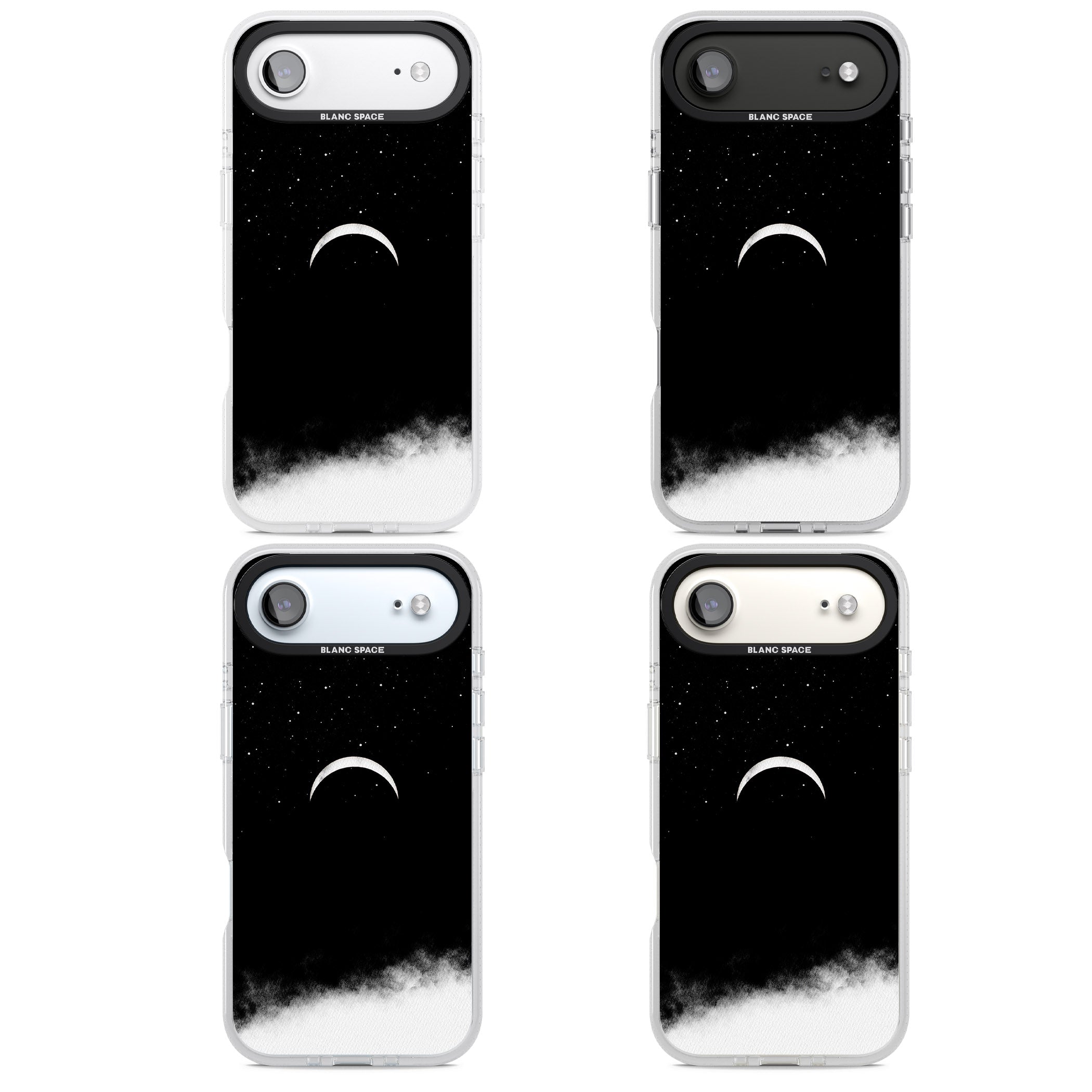 Crescent Moon Night Sky iPhone 17 Air Impact Air Clear Phone Case APT Impact Protection
