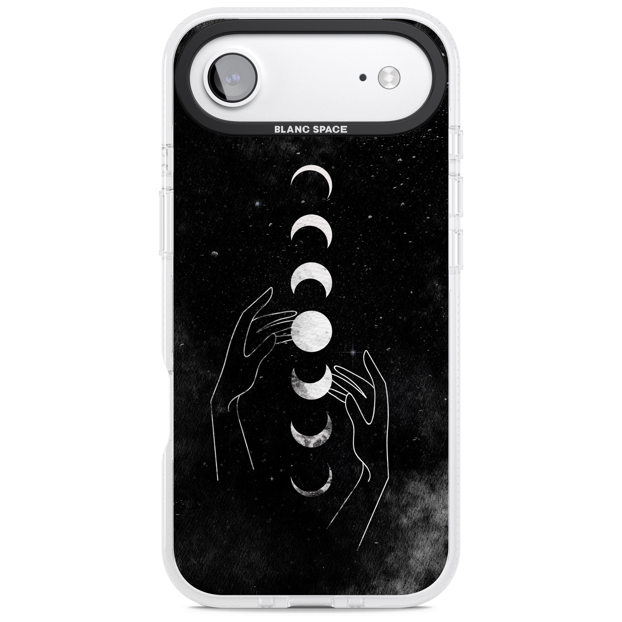 Moon Phases Hands iPhone 17 Air Impact Air Clear Phone Case