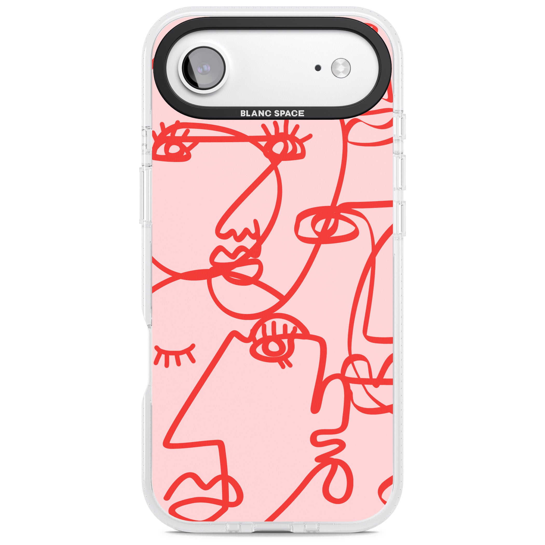 Red Line Art iPhone 17 Air Impact Air Clear Phone Case