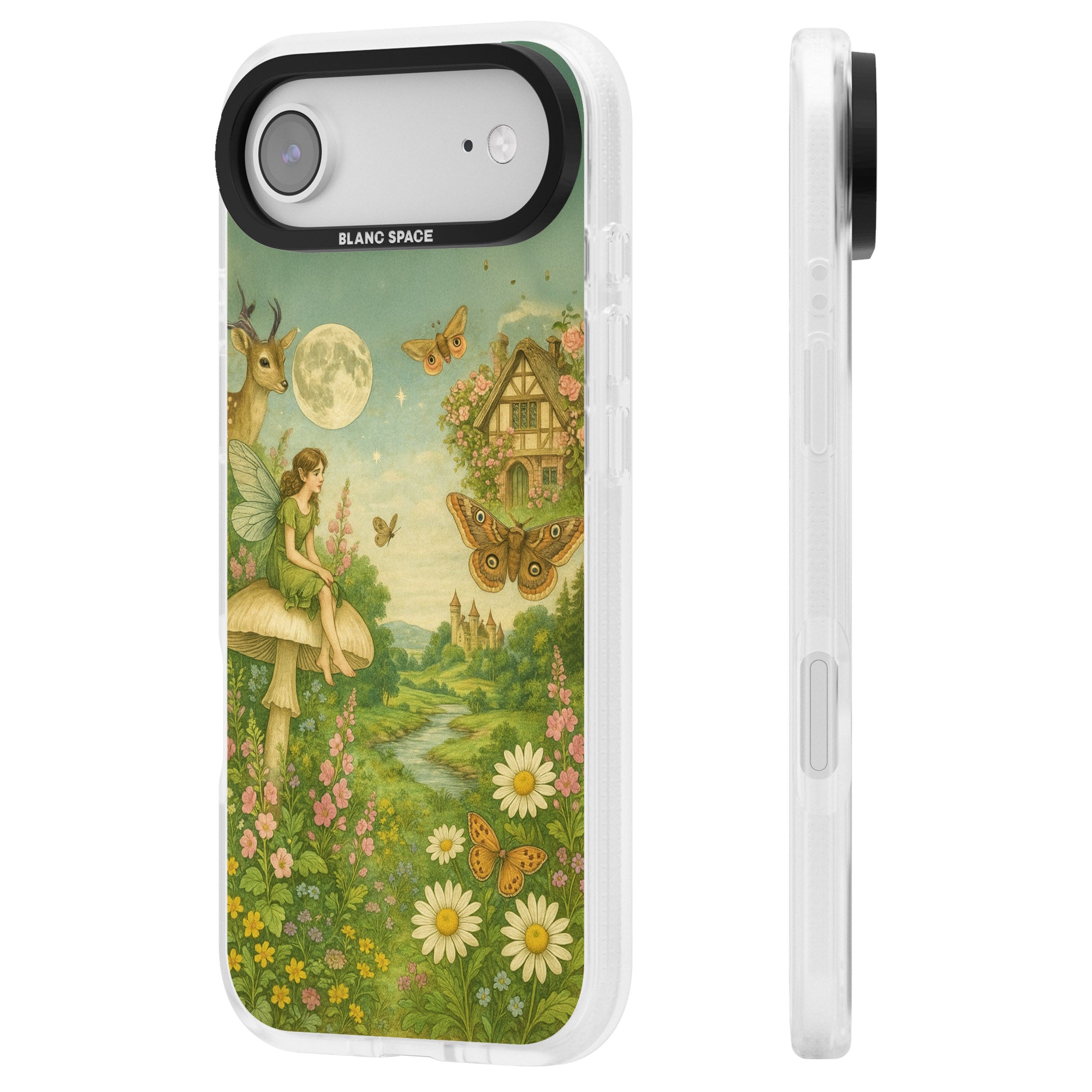 Cottage Fairy iPhone 17 Air Impact Air Clear Phone Case Side Profile