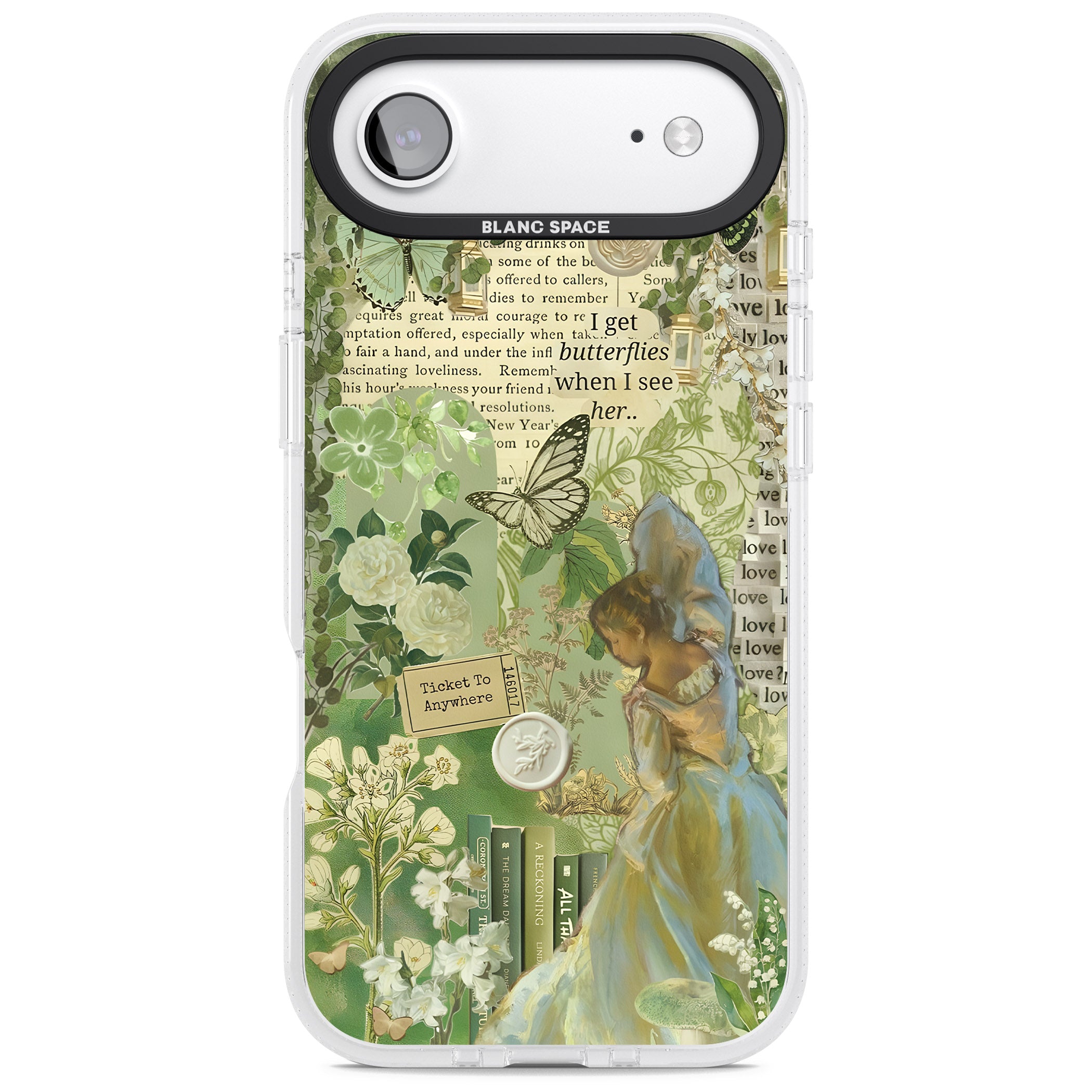 Vintage Green Fairy iPhone 17 Air Impact Air Clear Phone Case