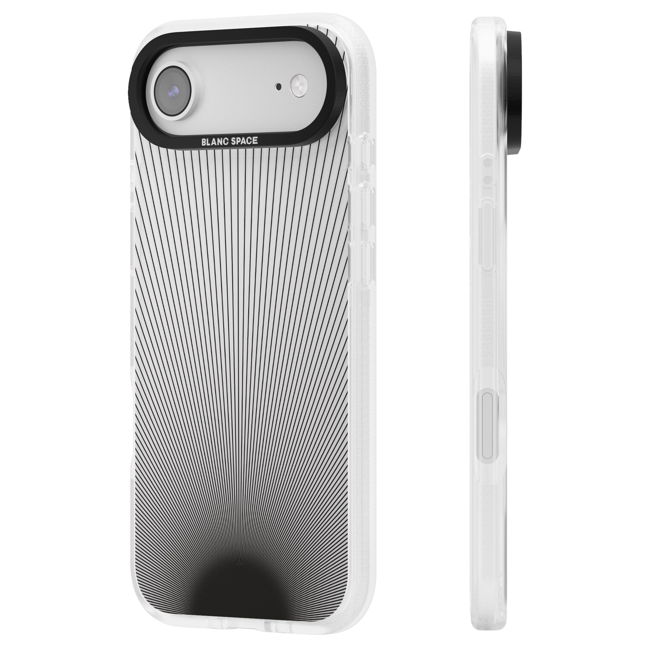 Linear Sunburst iPhone 17 Air Impact Air Clear Phone Case Side Profile