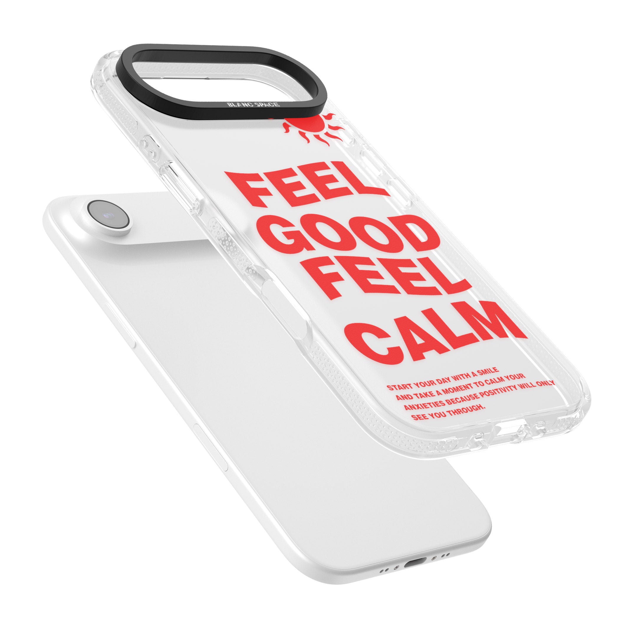 Feel Good Feel Calm (Red) iPhone 17 Air Impact Air Clear Phone Case Colours