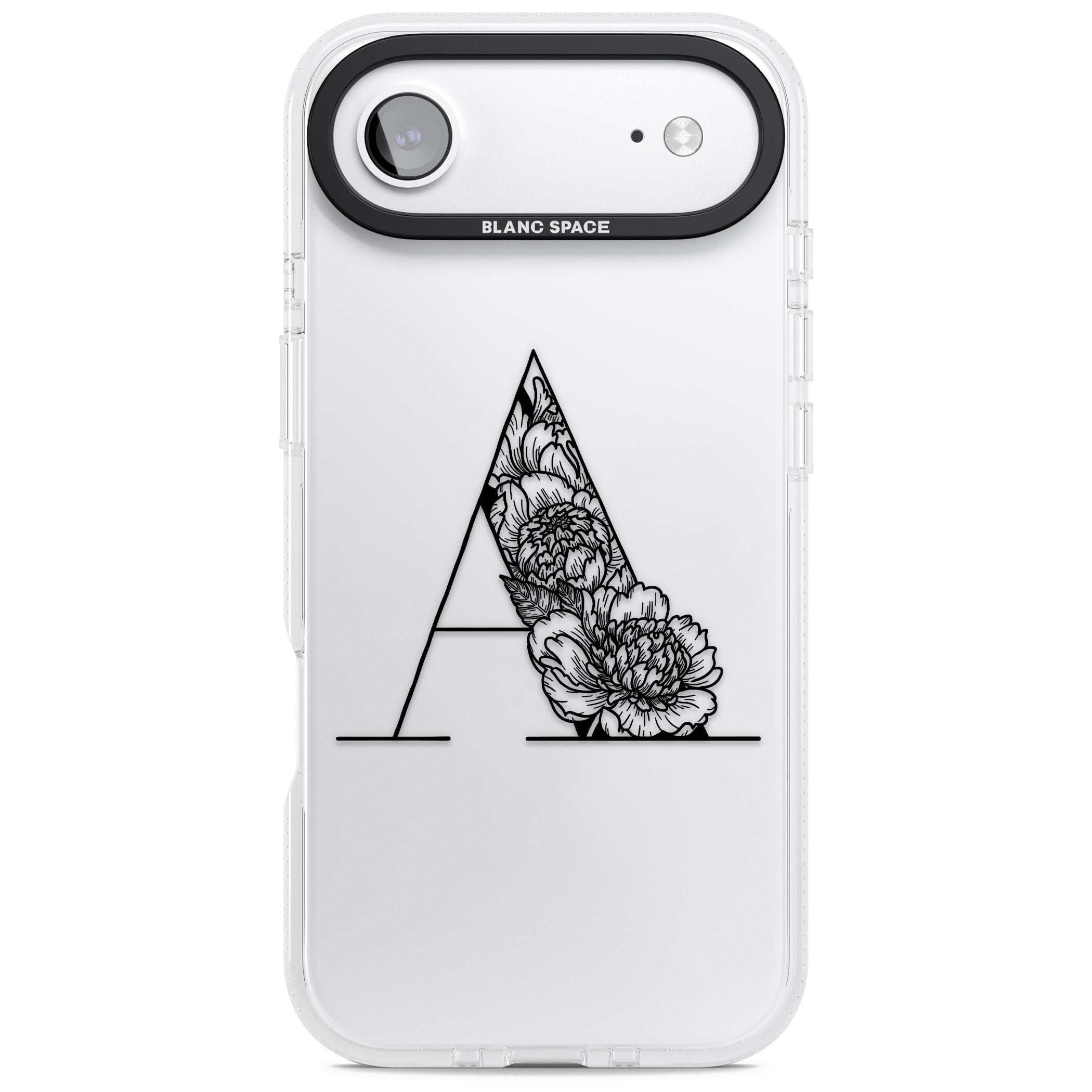 Personalised Floral Monogram iPhone 17 Air Impact Air Clear Phone Case
