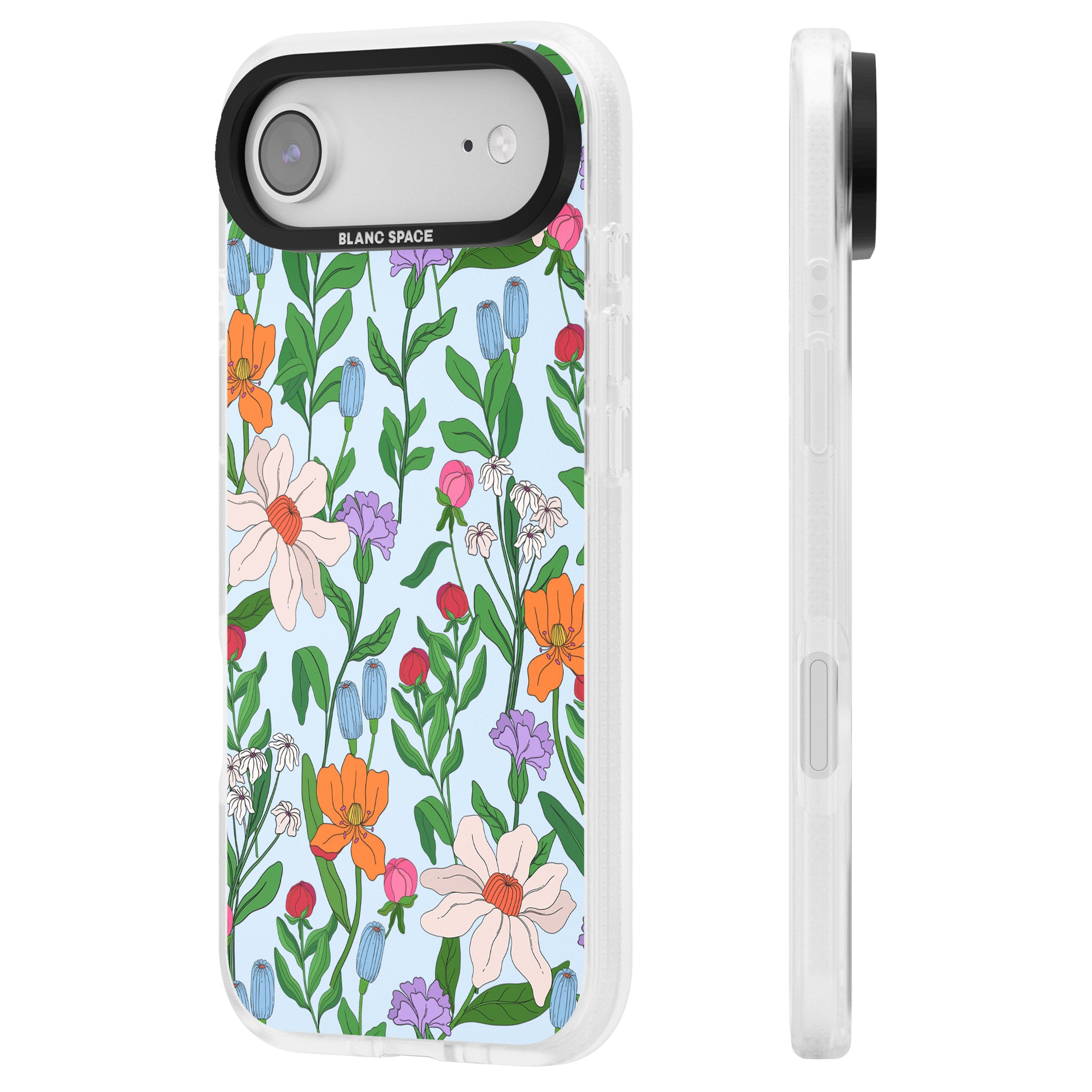 Full Bloom Background iPhone 17 Air Impact Air Clear Phone Case Side Profile