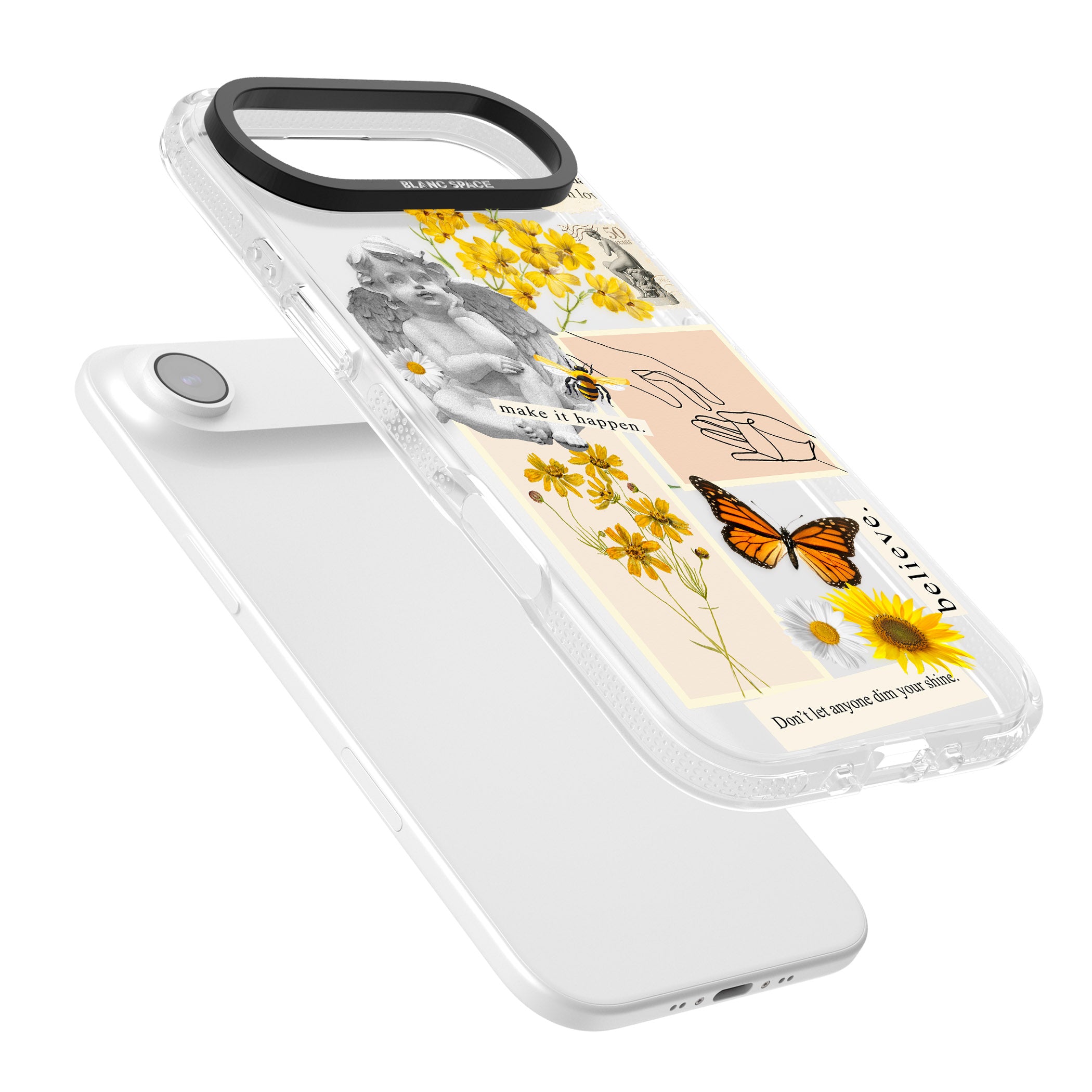 Vintage Wildflower Collage iPhone 17 Air Impact Air Clear Phone Case Colours