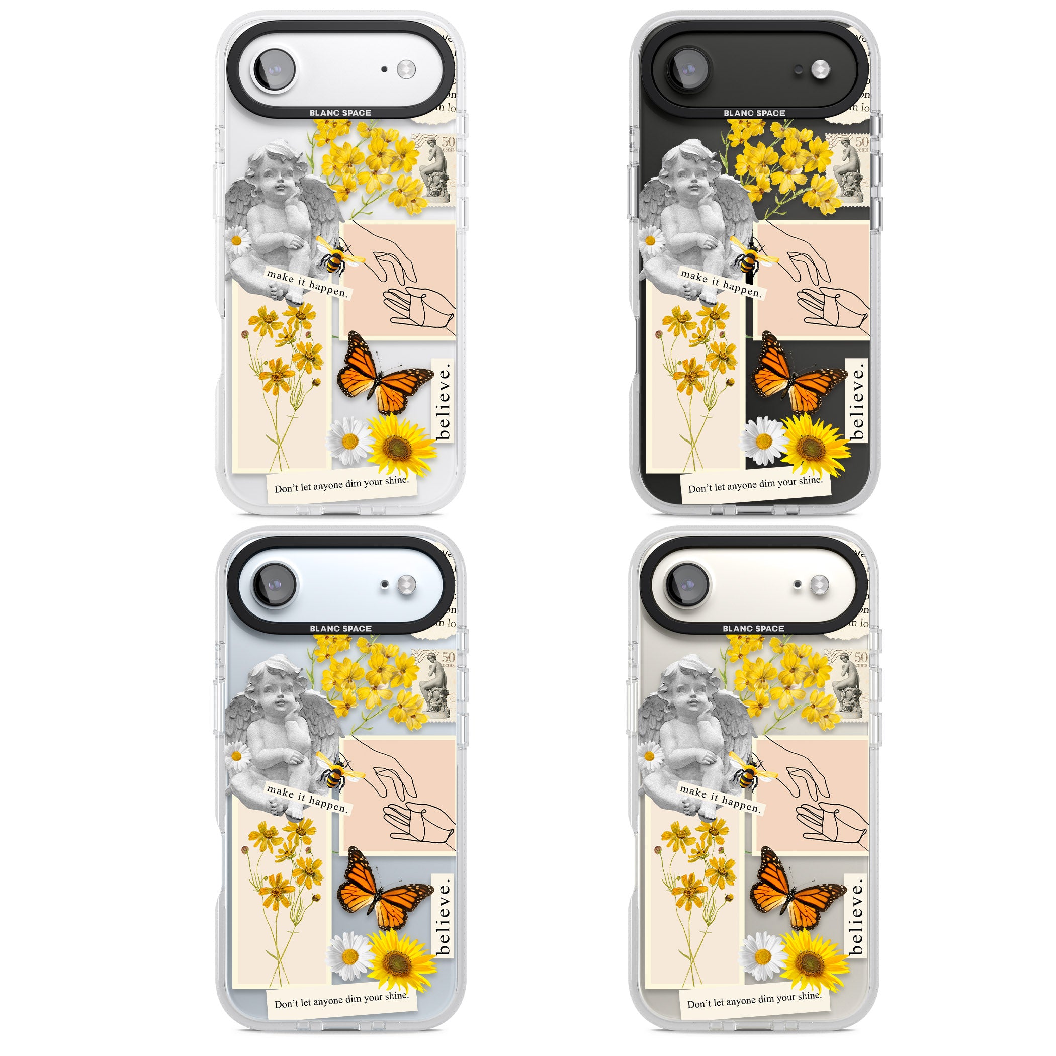 Vintage Wildflower Collage iPhone 17 Air Impact Air Clear Phone Case APT Impact Protection