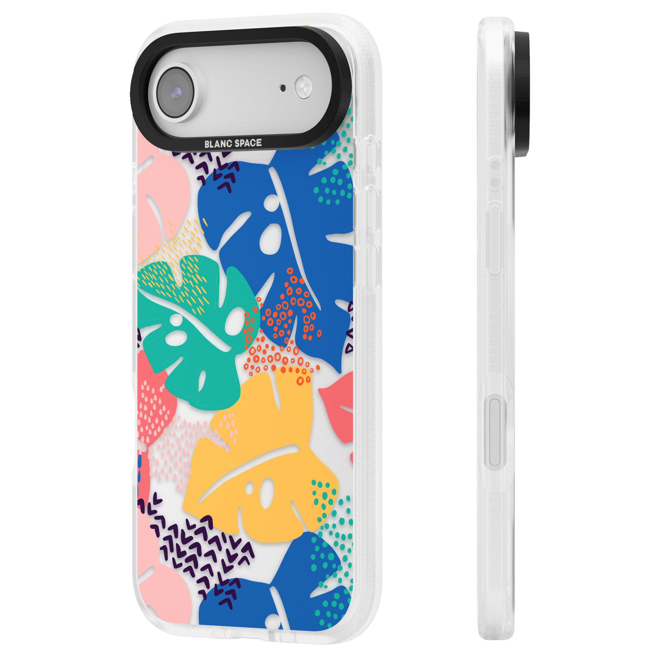 Vibrant Leaves iPhone 17 Air Impact Air Clear Phone Case Side Profile