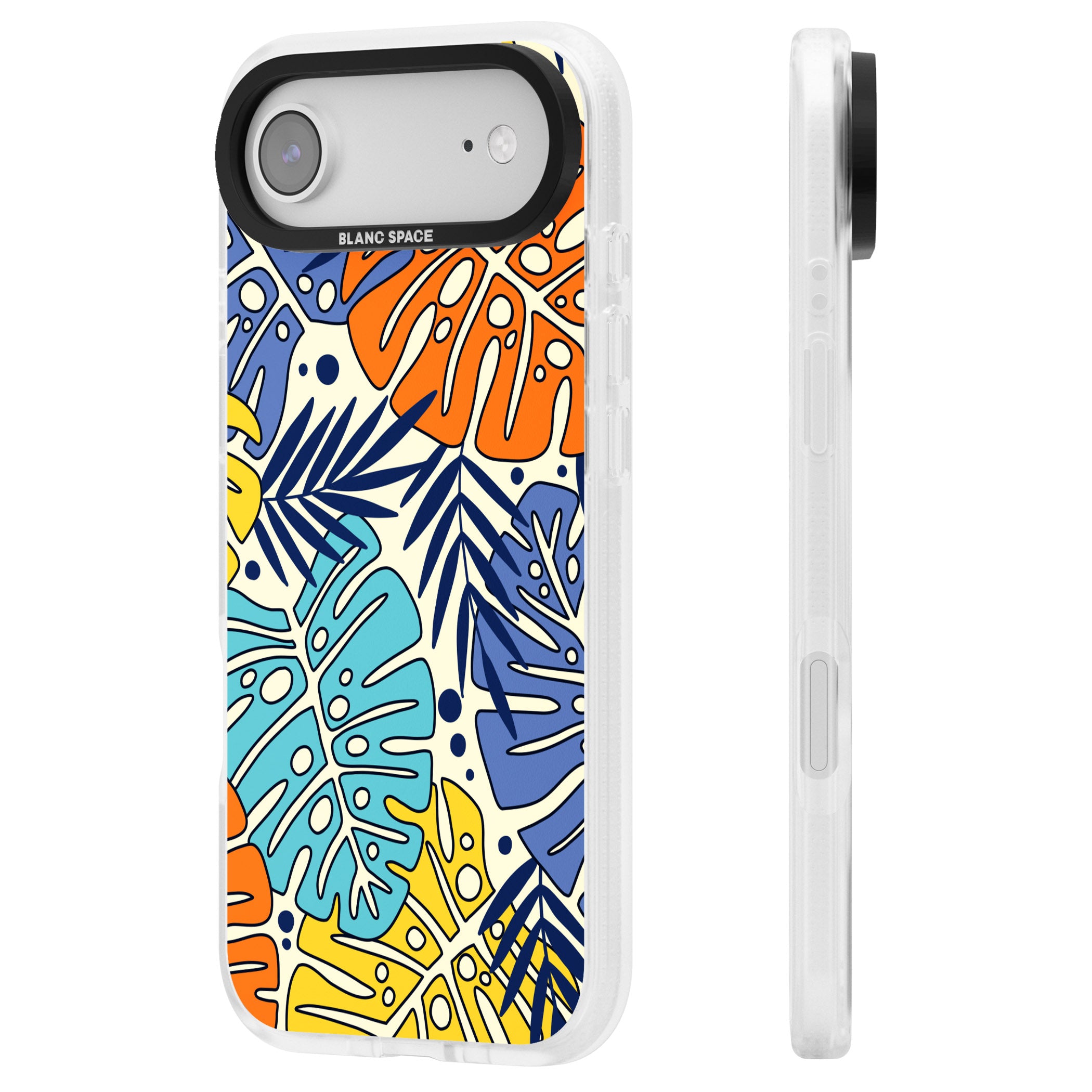 Beach Leaves iPhone 17 Air Impact Air Clear Phone Case Side Profile