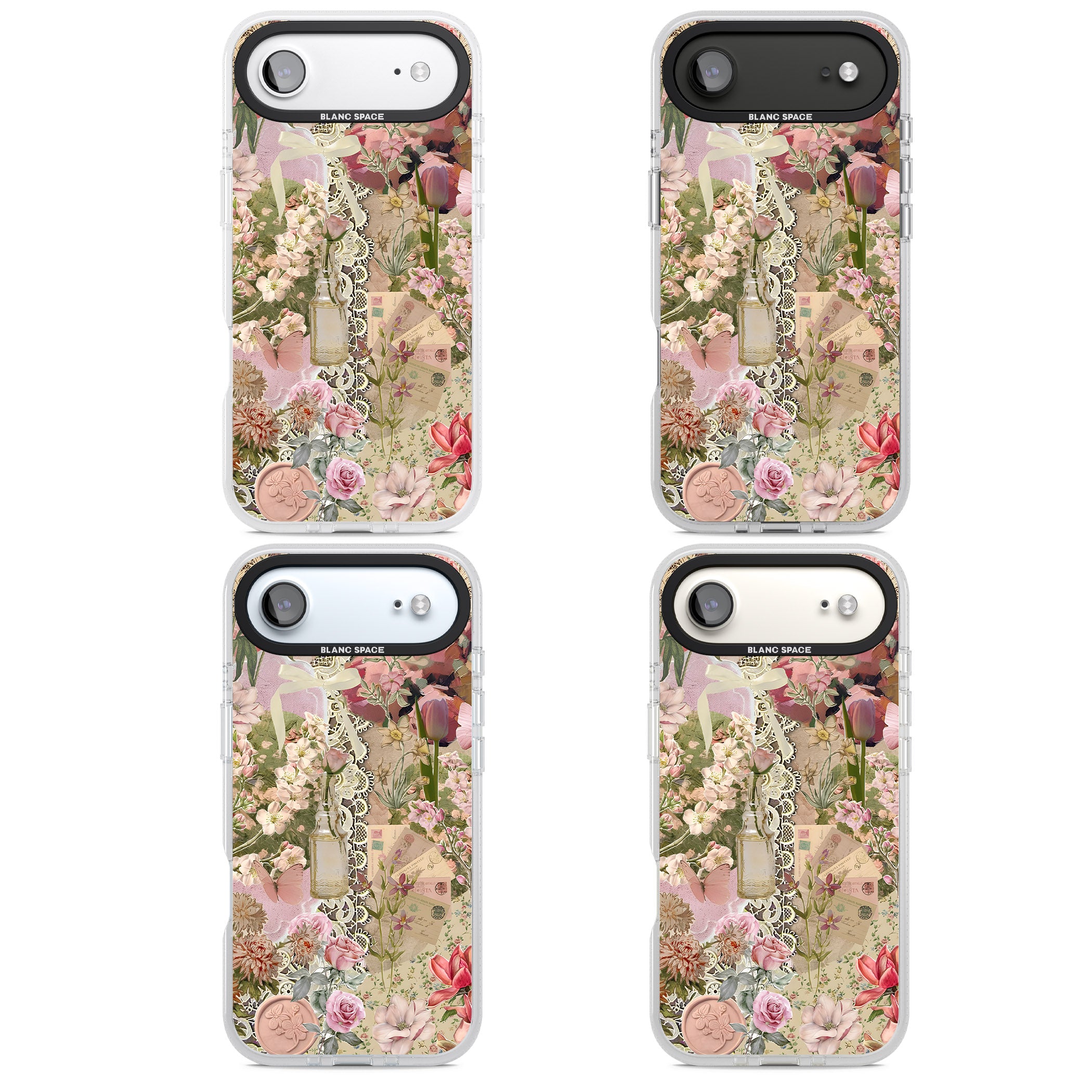 Soft Pink Flower Collage iPhone 17 Air Impact Air Clear Phone Case APT Impact Protection