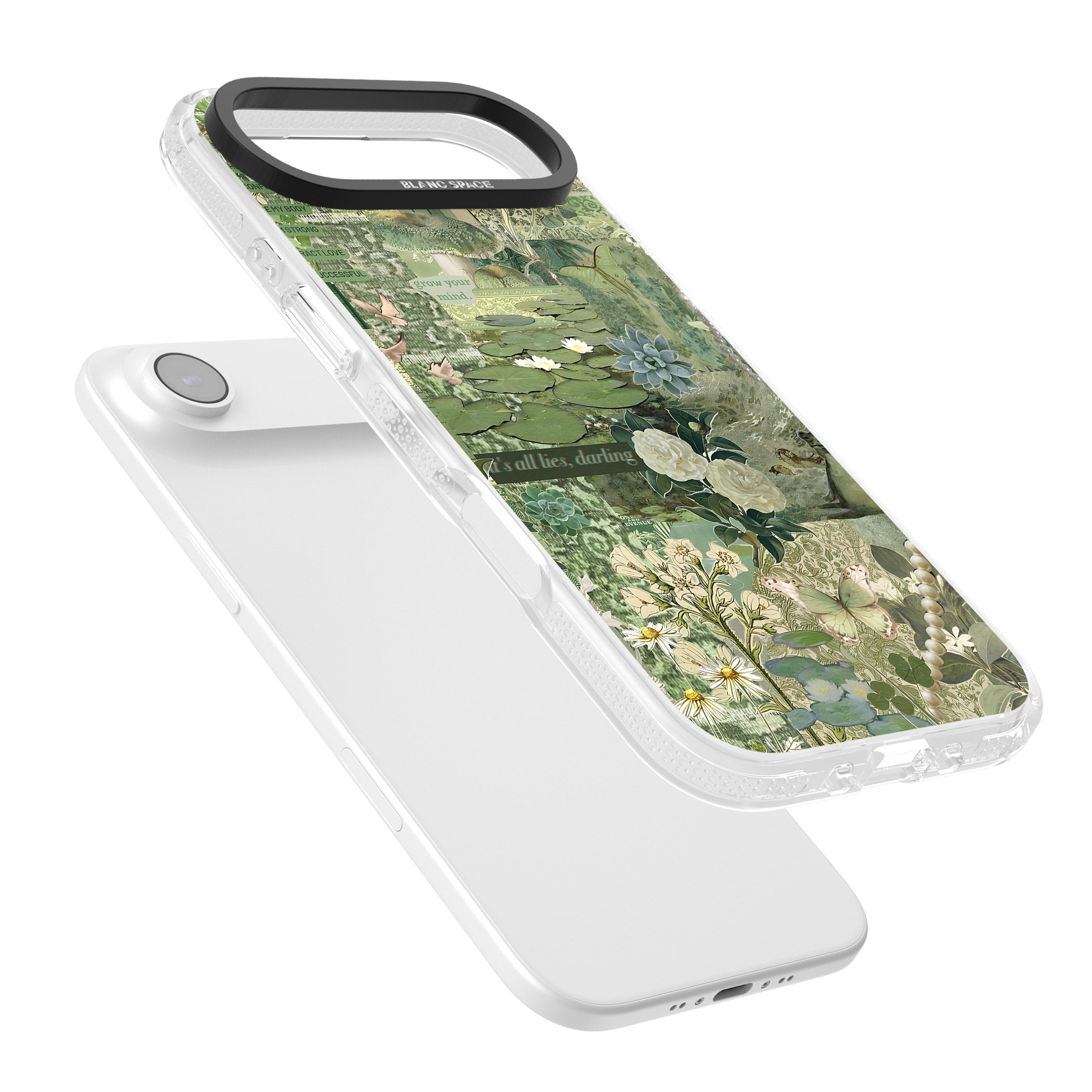 Sage Collage iPhone 17 Air Impact Air Clear Phone Case Colours