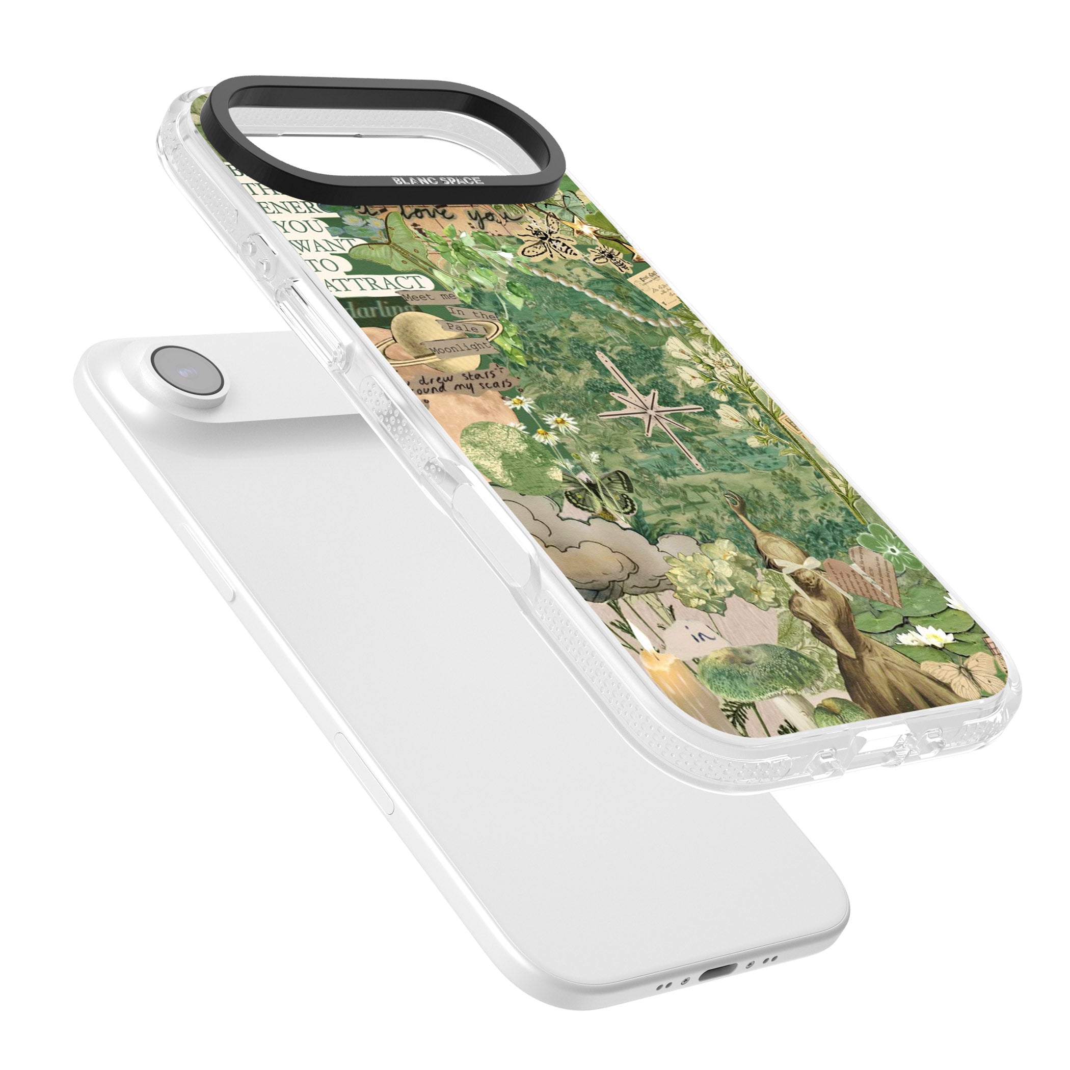 Green Vintage Collage iPhone 17 Air Impact Air Clear Phone Case Colours