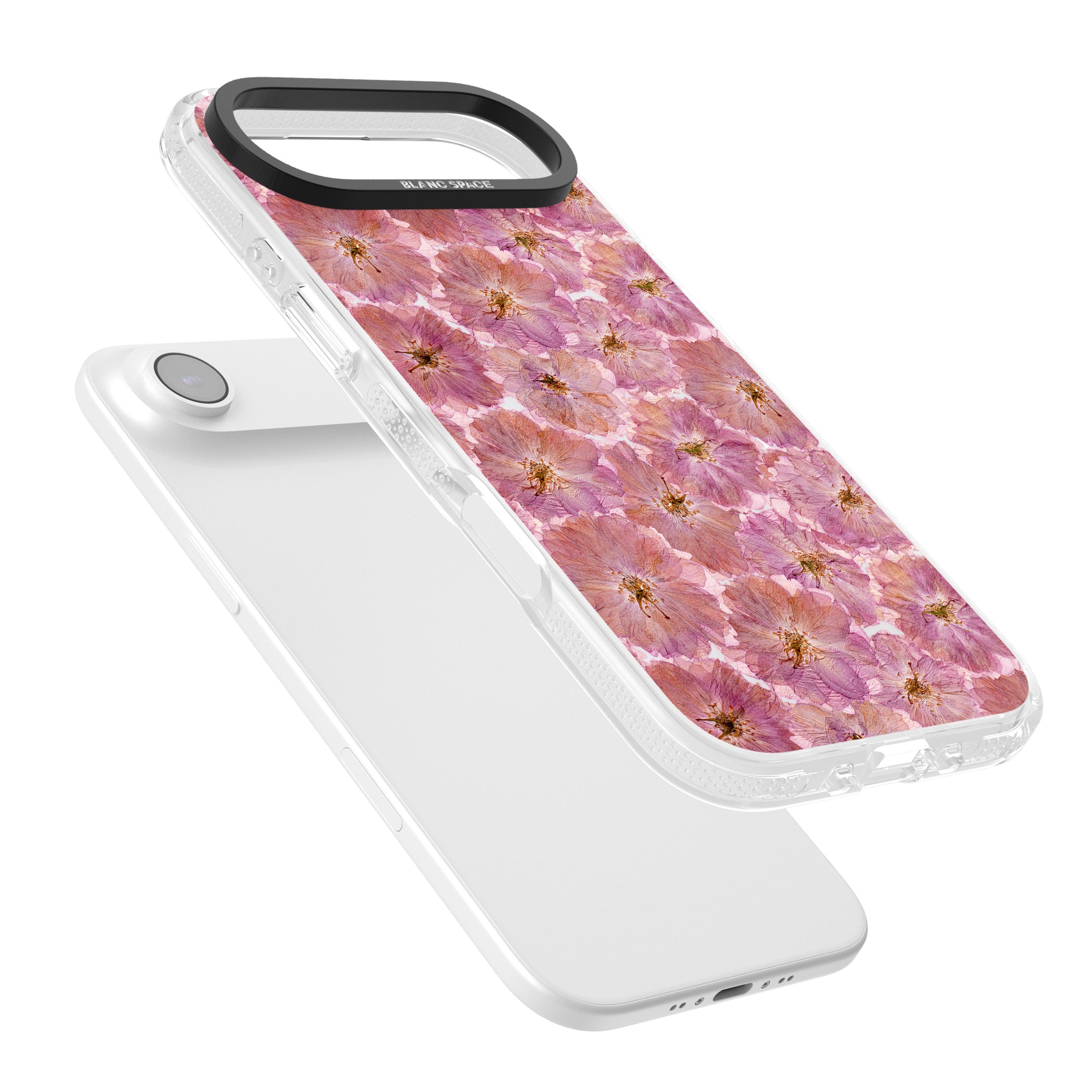 Large Pink Florals iPhone 17 Air Impact Air Clear Phone Case Colours