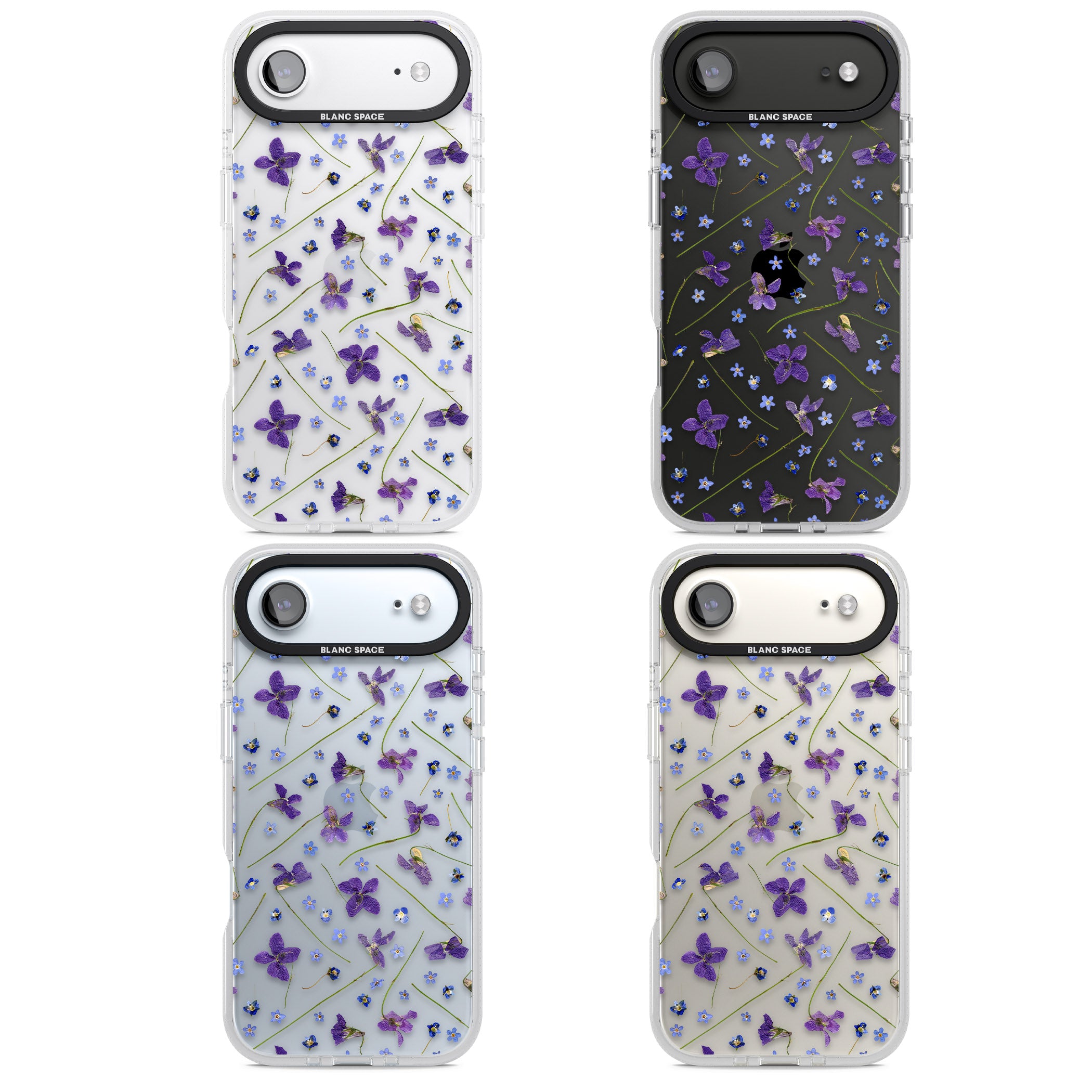 Pressed Violet Flower iPhone 17 Air Impact Air Clear Phone Case APT Impact Protection