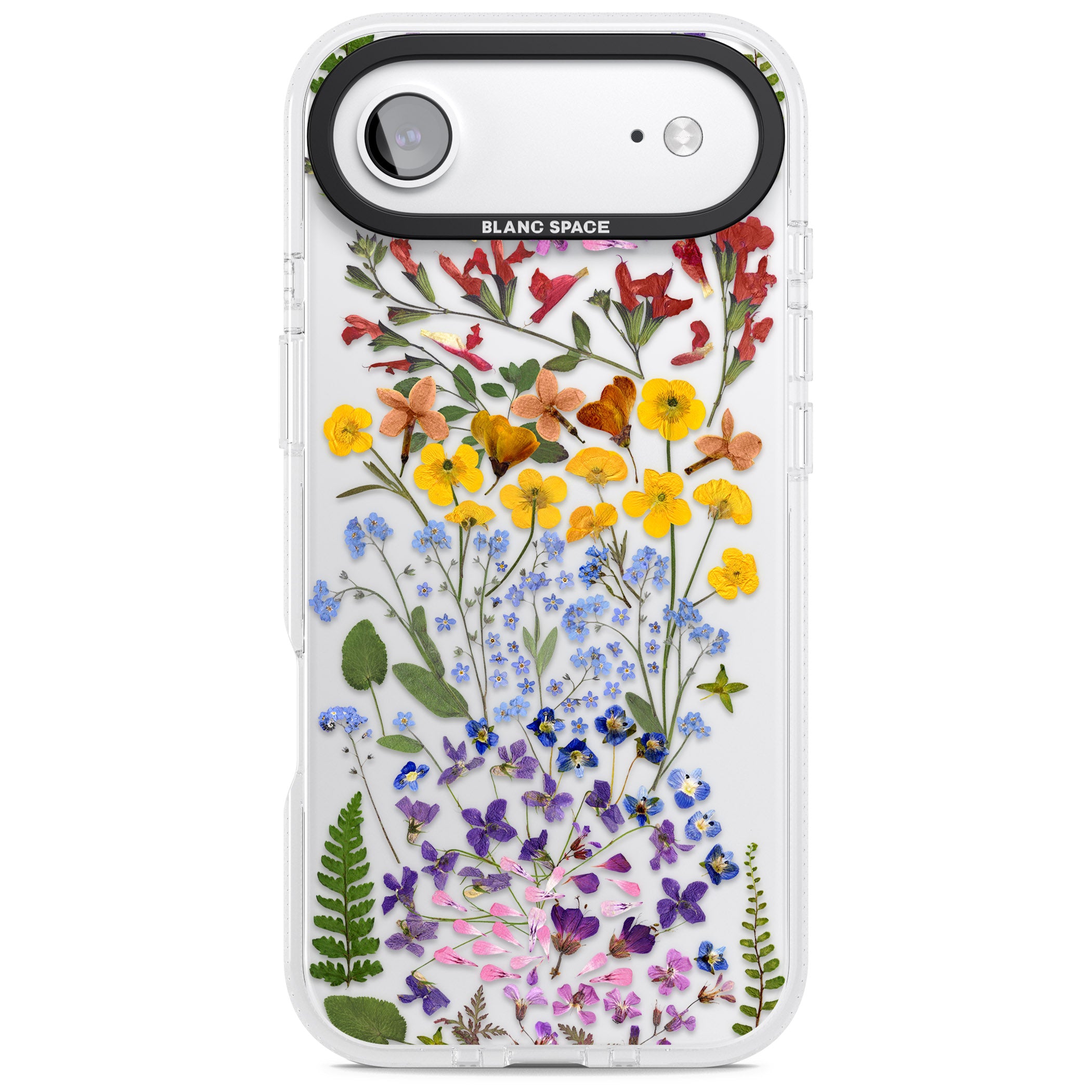 Pressed Wildflower Stripe iPhone 17 Air Impact Air Clear Phone Case
